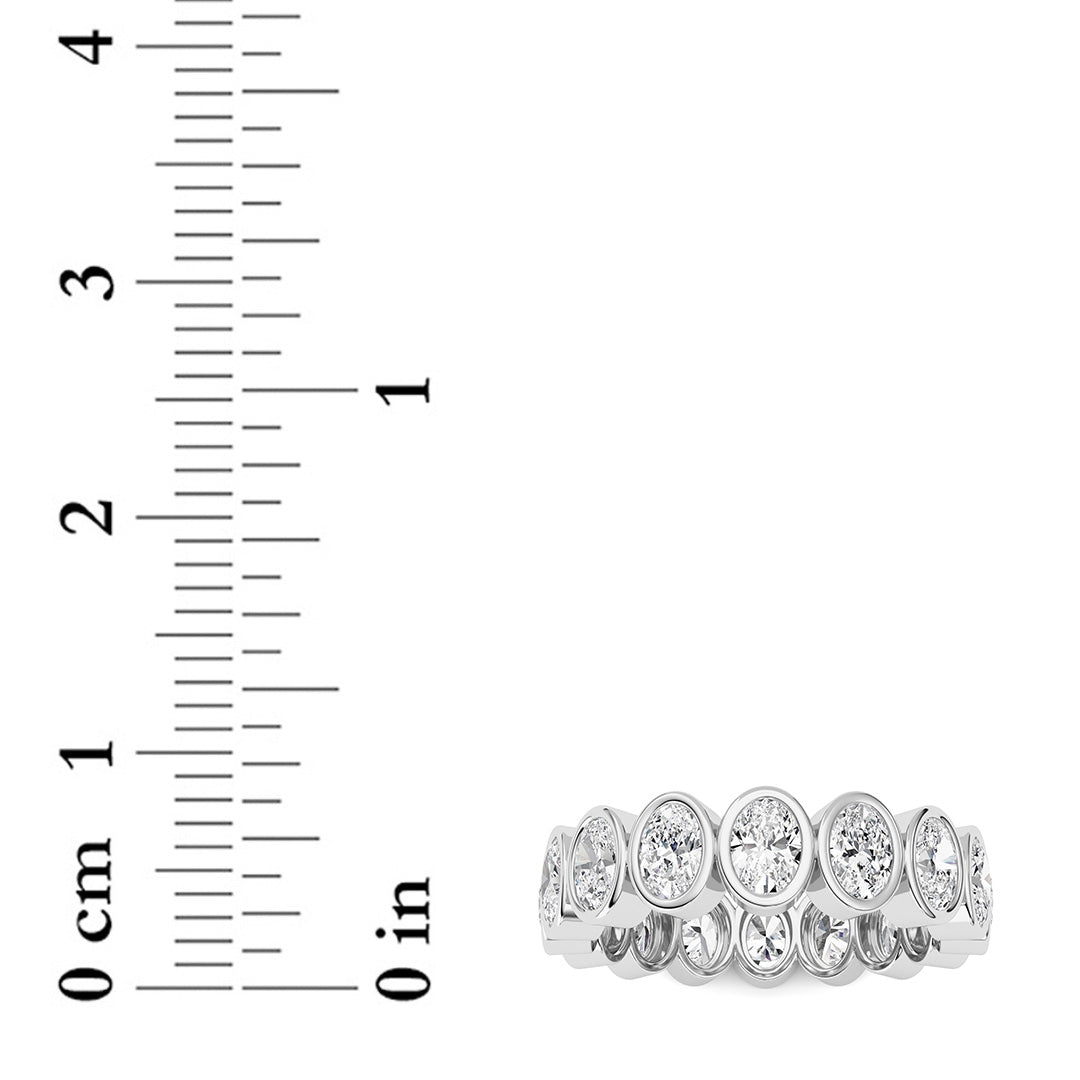 2.4Cttw Oval Shaped Lab Grown Diamond (F/VS) Eternity Band Ring in 14K Gold