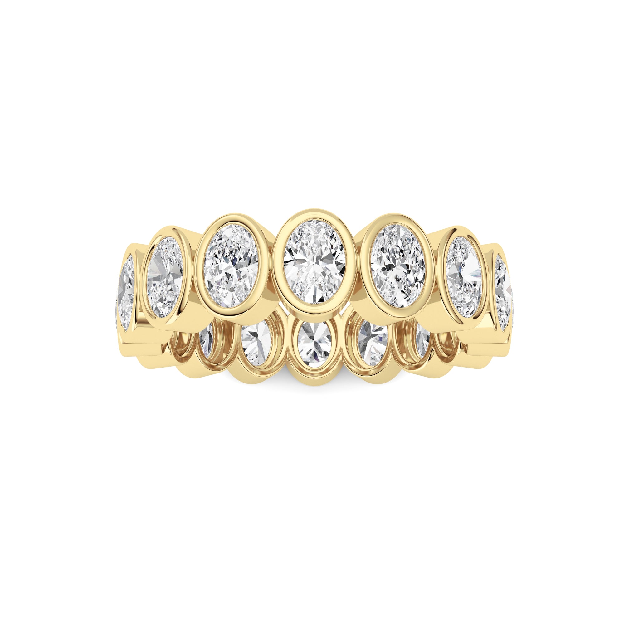 2.4Cttw Oval Shaped Lab Grown Diamond (F/VS) Eternity Band Ring in 14K Gold