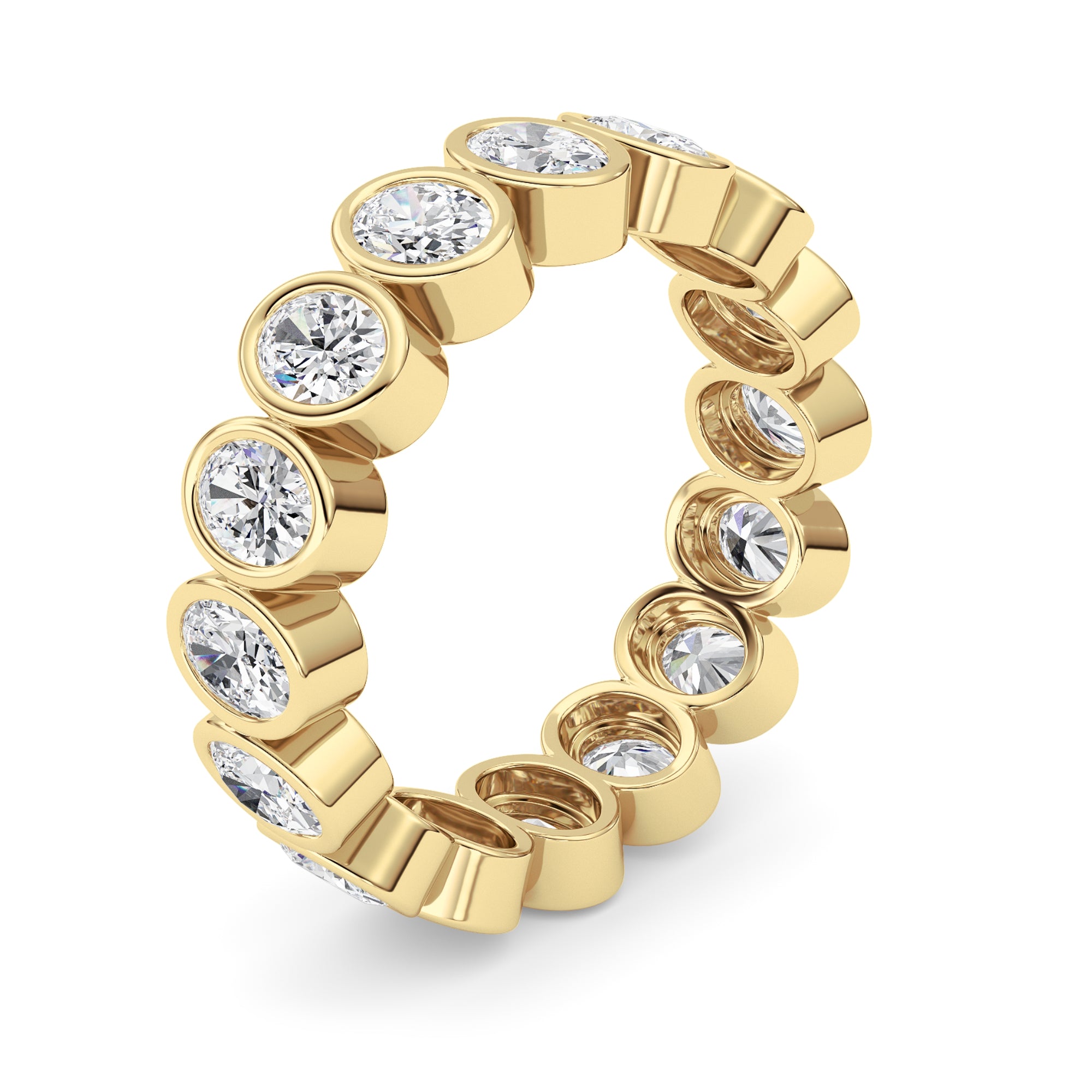 2.4Cttw Oval Shaped Lab Grown Diamond (F/VS) Eternity Band Ring in 14K Gold