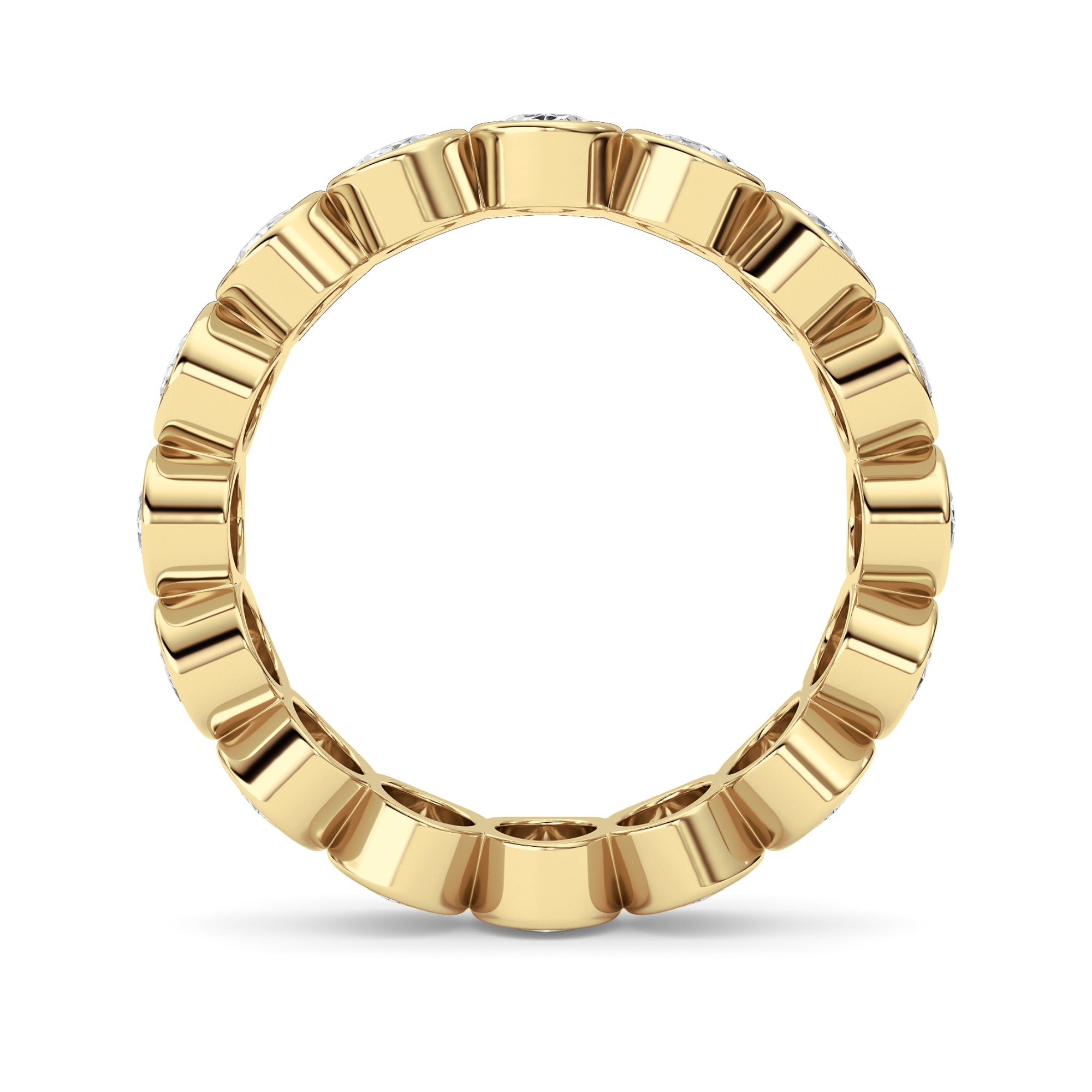 2.4Cttw Oval Shaped Lab Grown Diamond (F/VS) Eternity Band Ring in 14K Gold