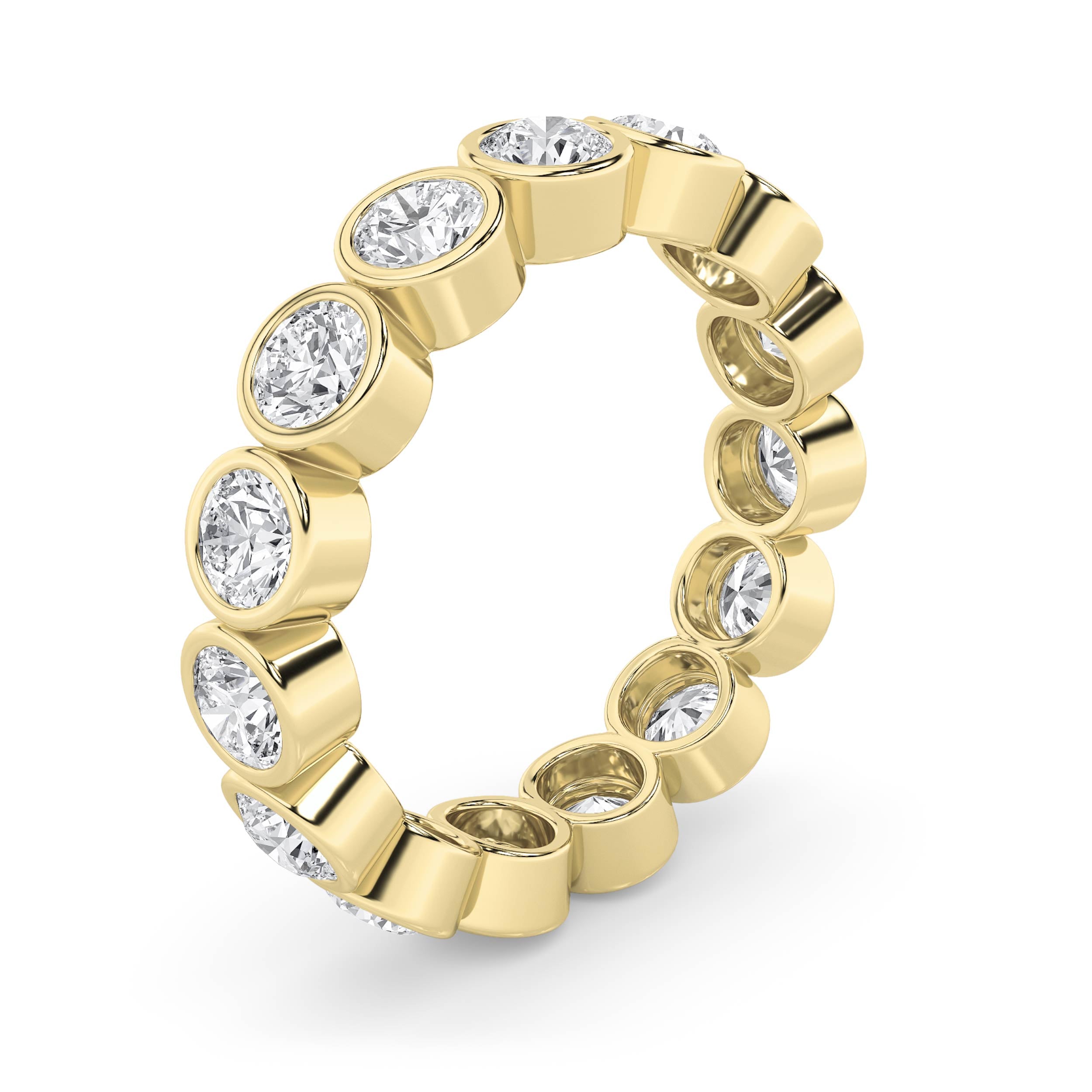 2.2Cttw Round Shaped Lab Grown Diamond (F/VS) Eternity Band Ring in 14K Gold