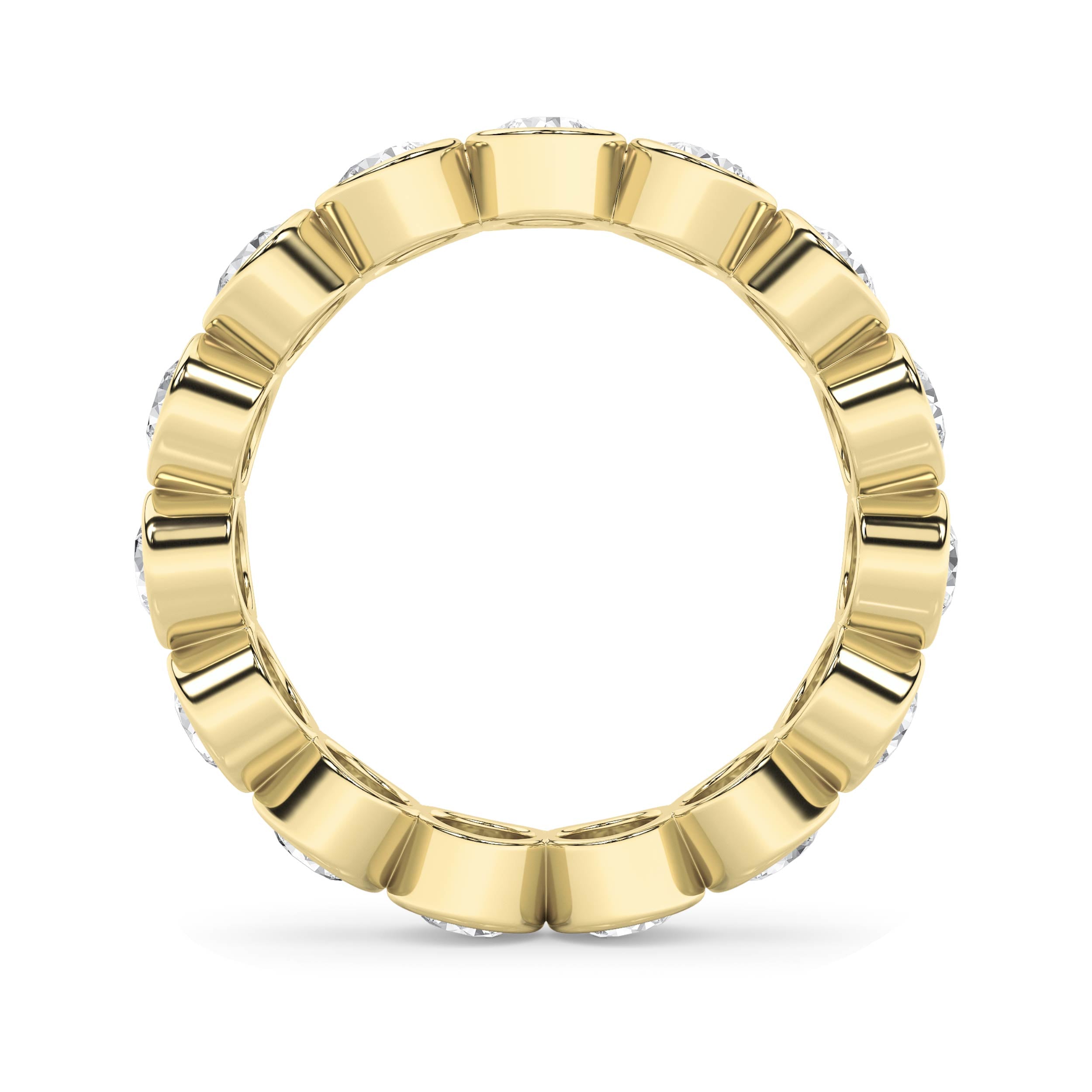 2.2Cttw Round Shaped Lab Grown Diamond (F/VS) Eternity Band Ring in 14K Gold