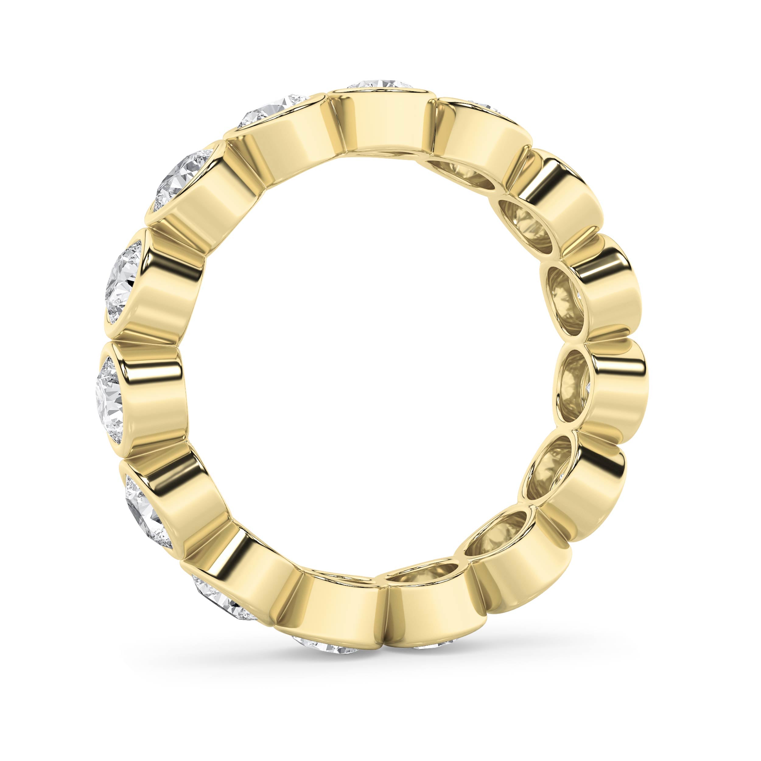 2.2Cttw Round Shaped Lab Grown Diamond (F/VS) Eternity Band Ring in 14K Gold