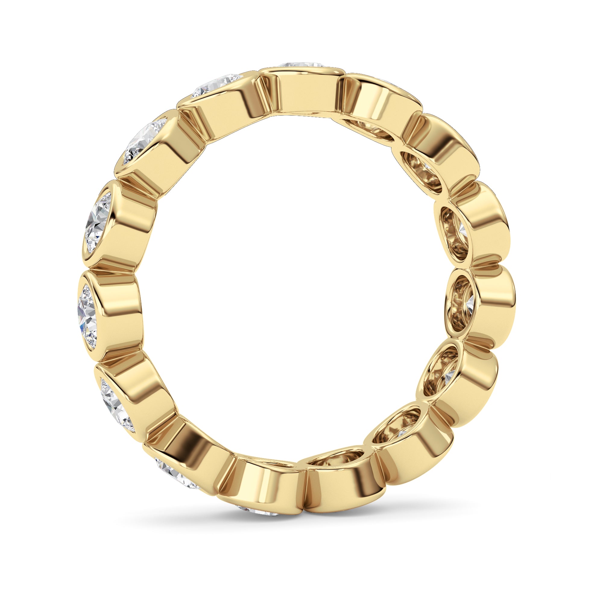 2.3Cttw Round Shaped Lab Grown Diamond (F/VS) Eternity Band Ring in 14K Gold