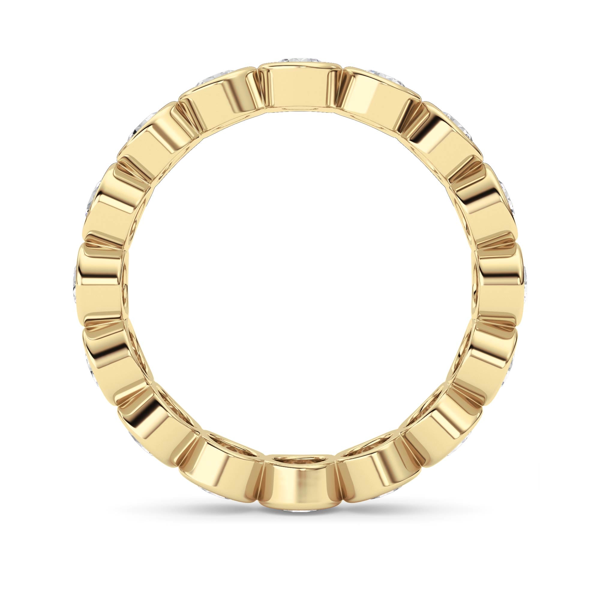2.4Cttw Round Shaped Lab Grown Diamond (F/VS) Eternity Band Ring in 14K Gold