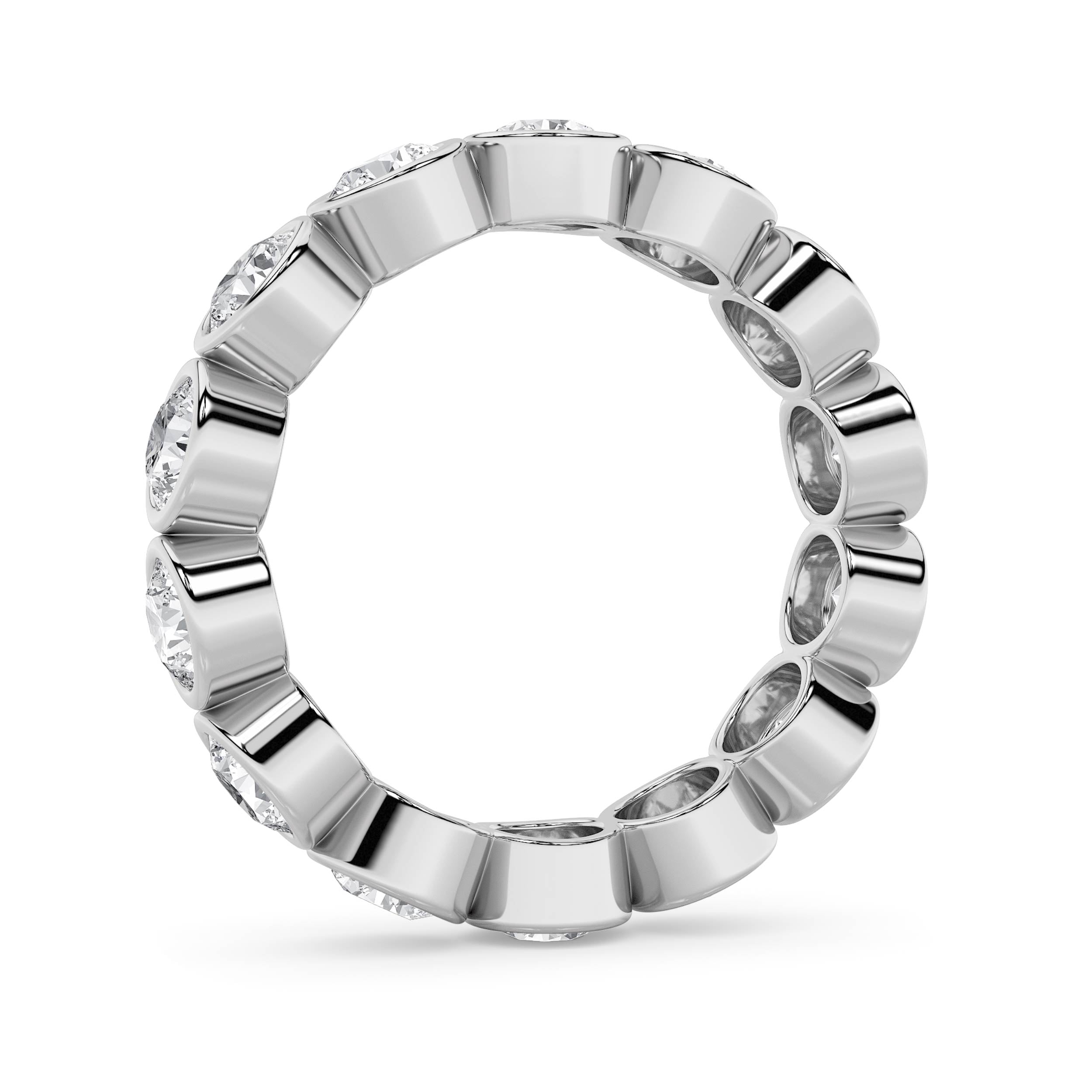 2.5Cttw Round Shaped Lab Grown Diamond (F/VS) Eternity Band Ring in 14K Gold