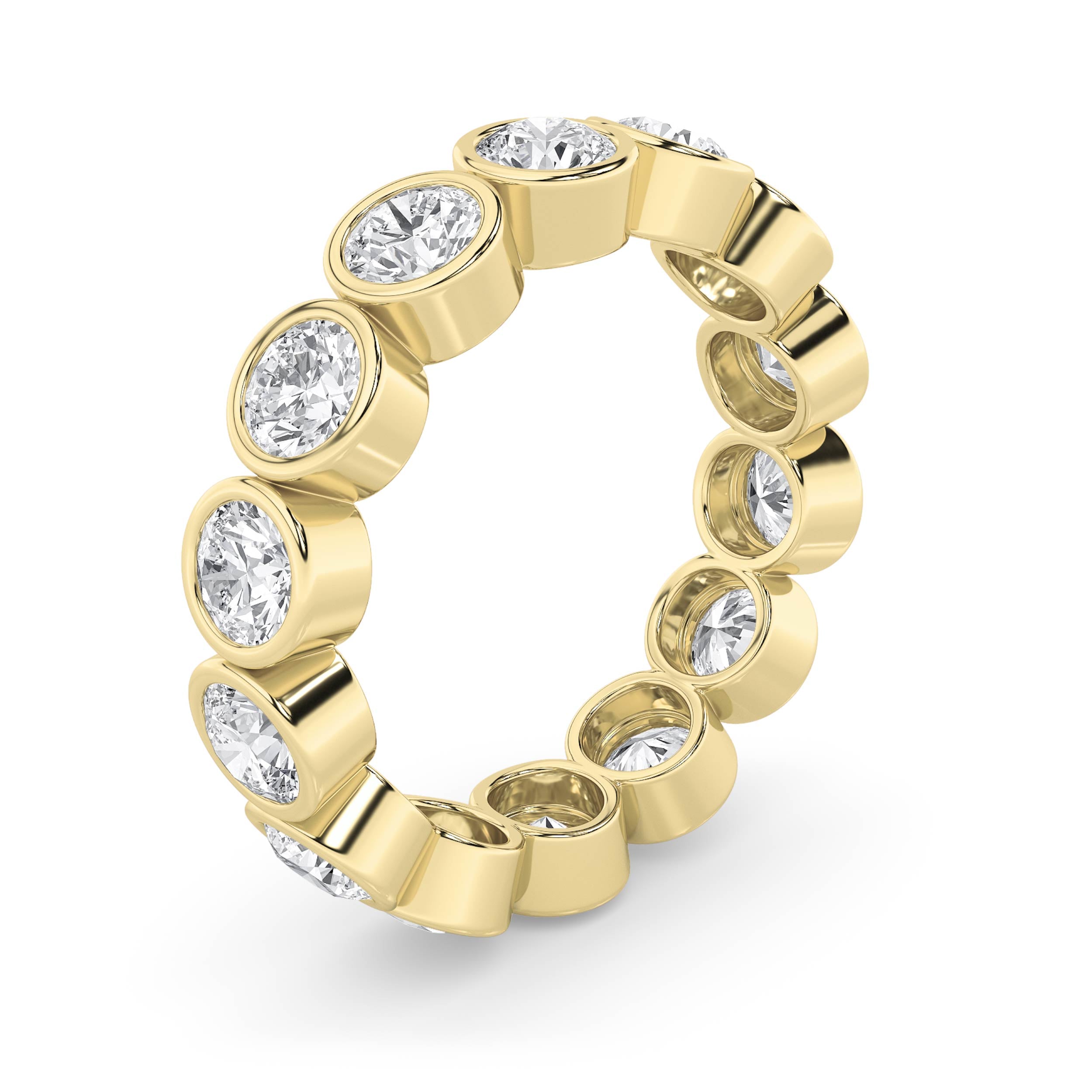 2.5Cttw Round Shaped Lab Grown Diamond (F/VS) Eternity Band Ring in 14K Gold
