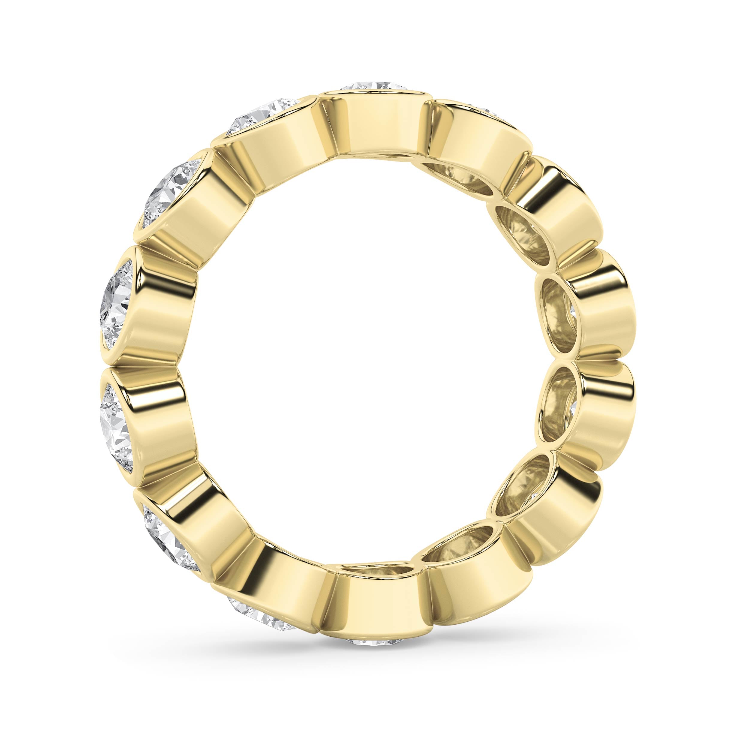 2.5Cttw Round Shaped Lab Grown Diamond (F/VS) Eternity Band Ring in 14K Gold