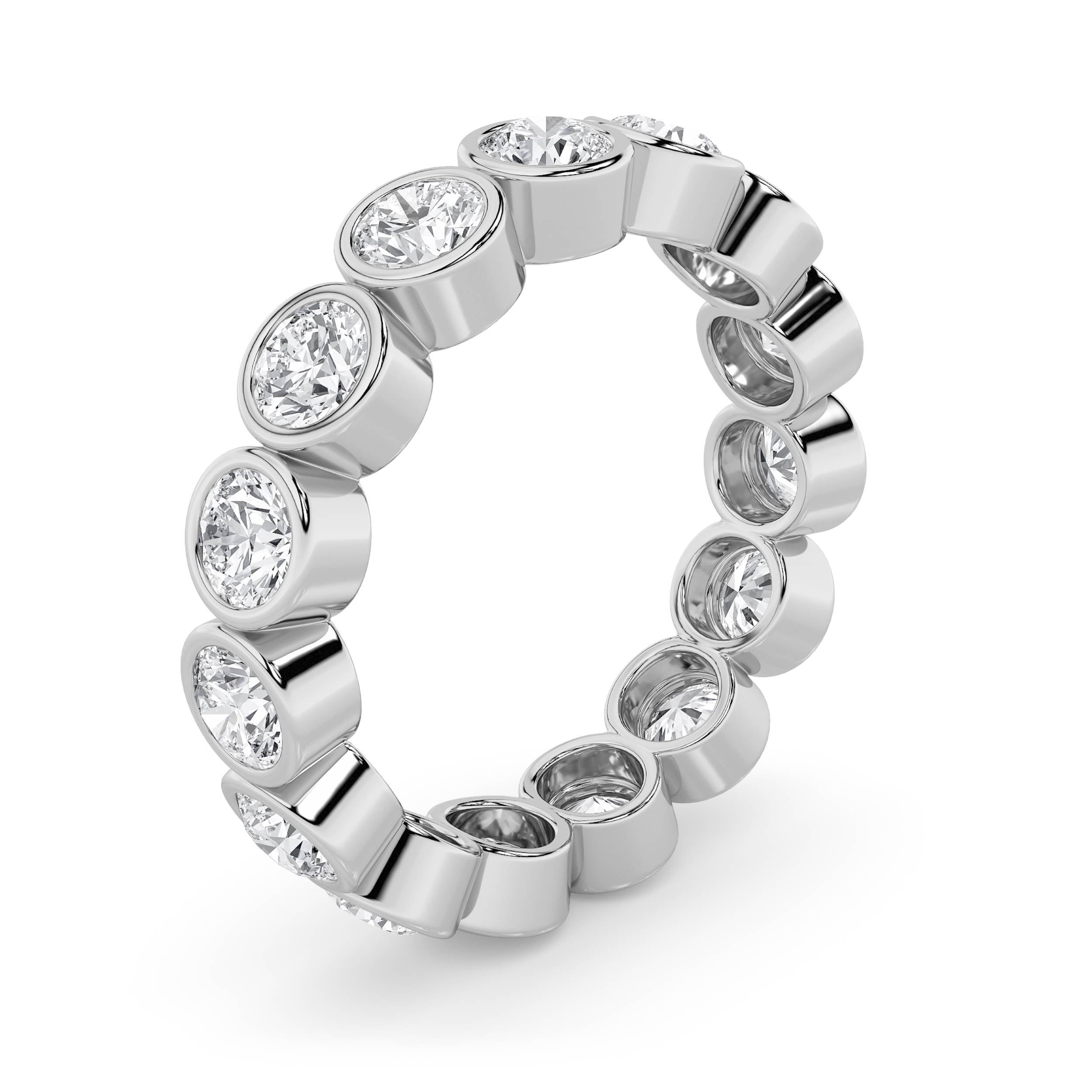 2.7Cttw Round Shaped Lab Grown Diamond (F/VS) Eternity Band Ring in 14K Gold