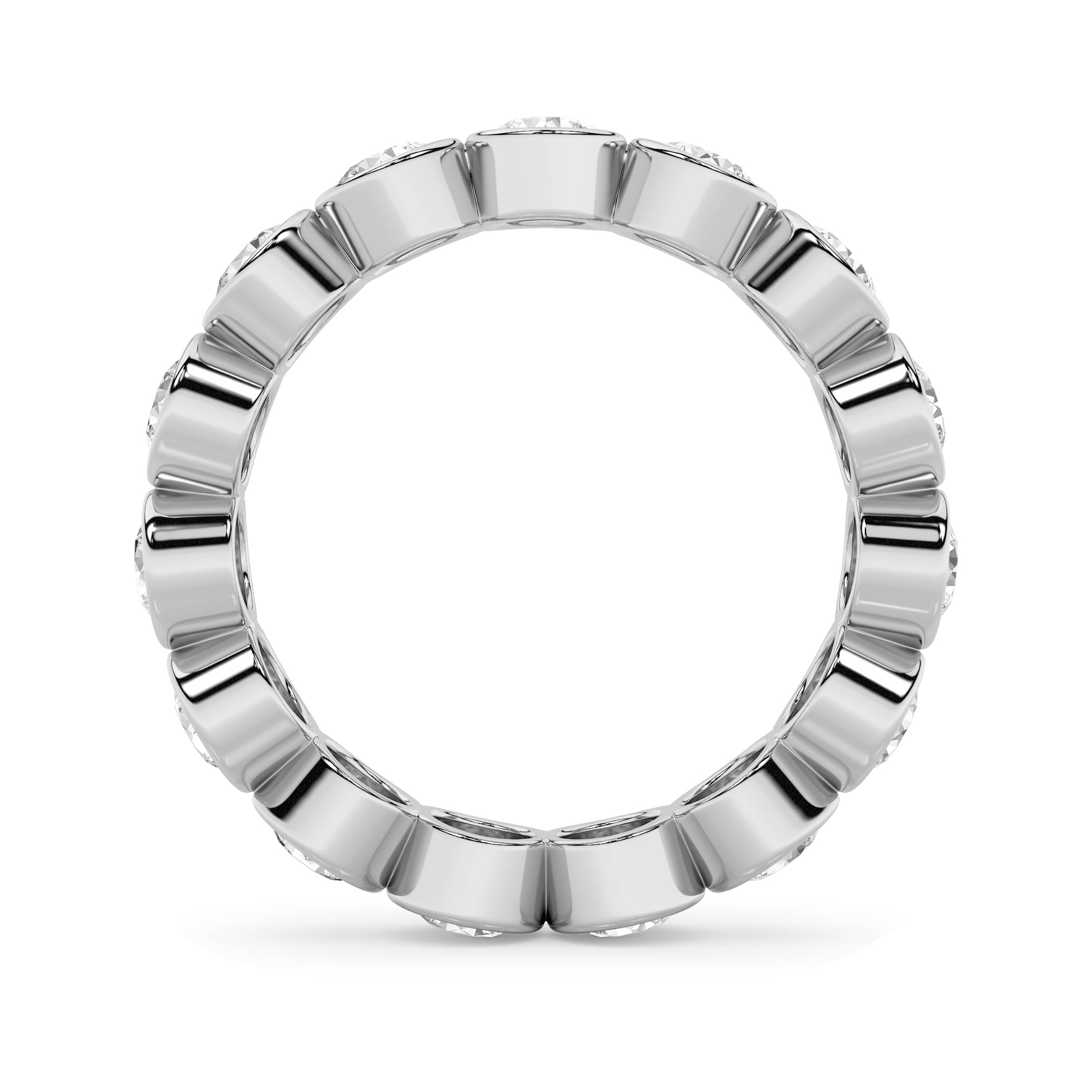 2.7Cttw Round Shaped Lab Grown Diamond (F/VS) Eternity Band Ring in 14K Gold