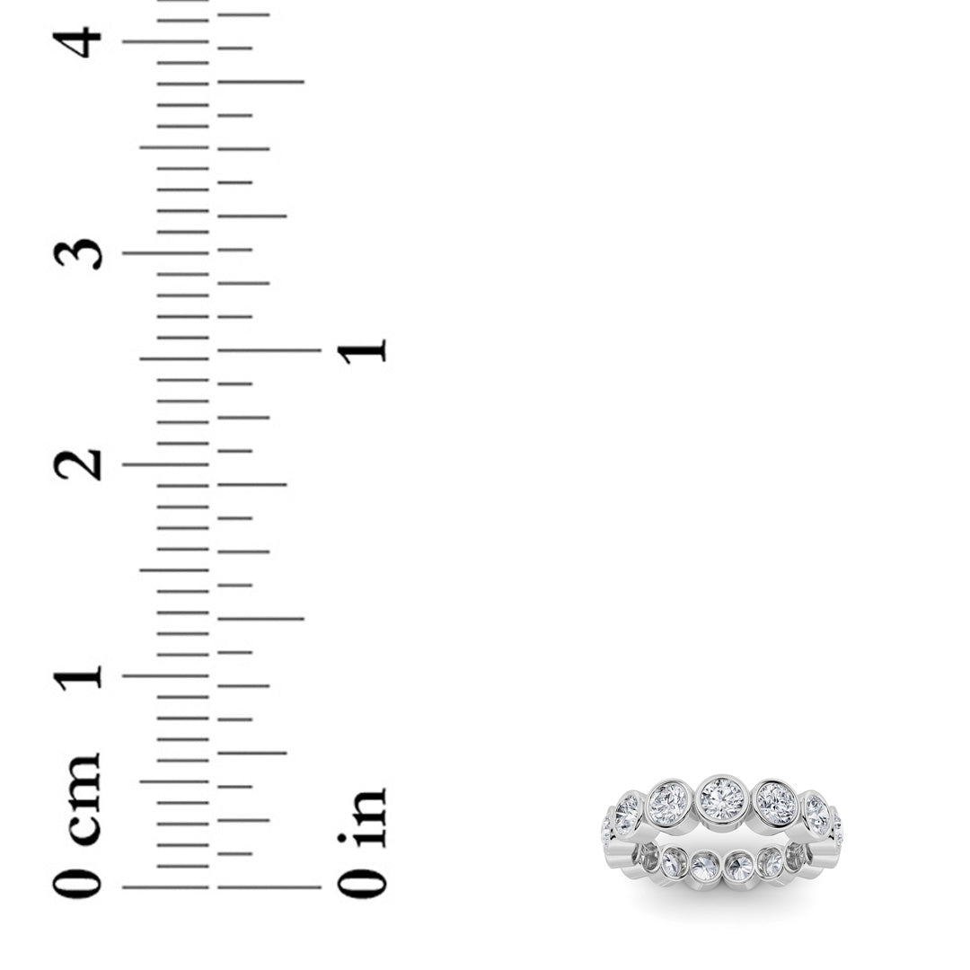 2.75Cttw Round Shaped Lab Grown Diamond (F/VS) Eternity Band Ring in 14K Gold