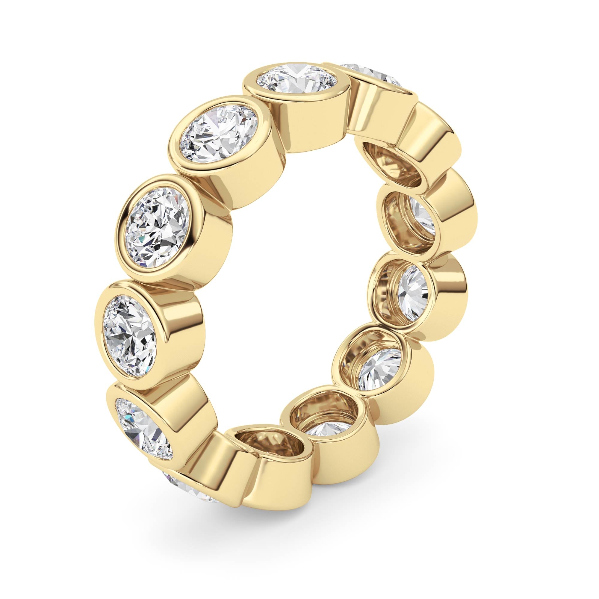 2.9Cttw Round Shaped Lab Grown Diamond (F/VS) Eternity Band Ring in 14K Gold
