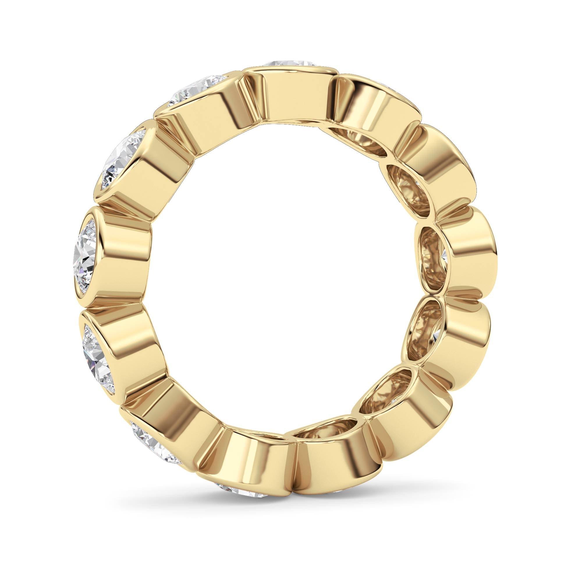 2.9Cttw Round Shaped Lab Grown Diamond (F/VS) Eternity Band Ring in 14K Gold