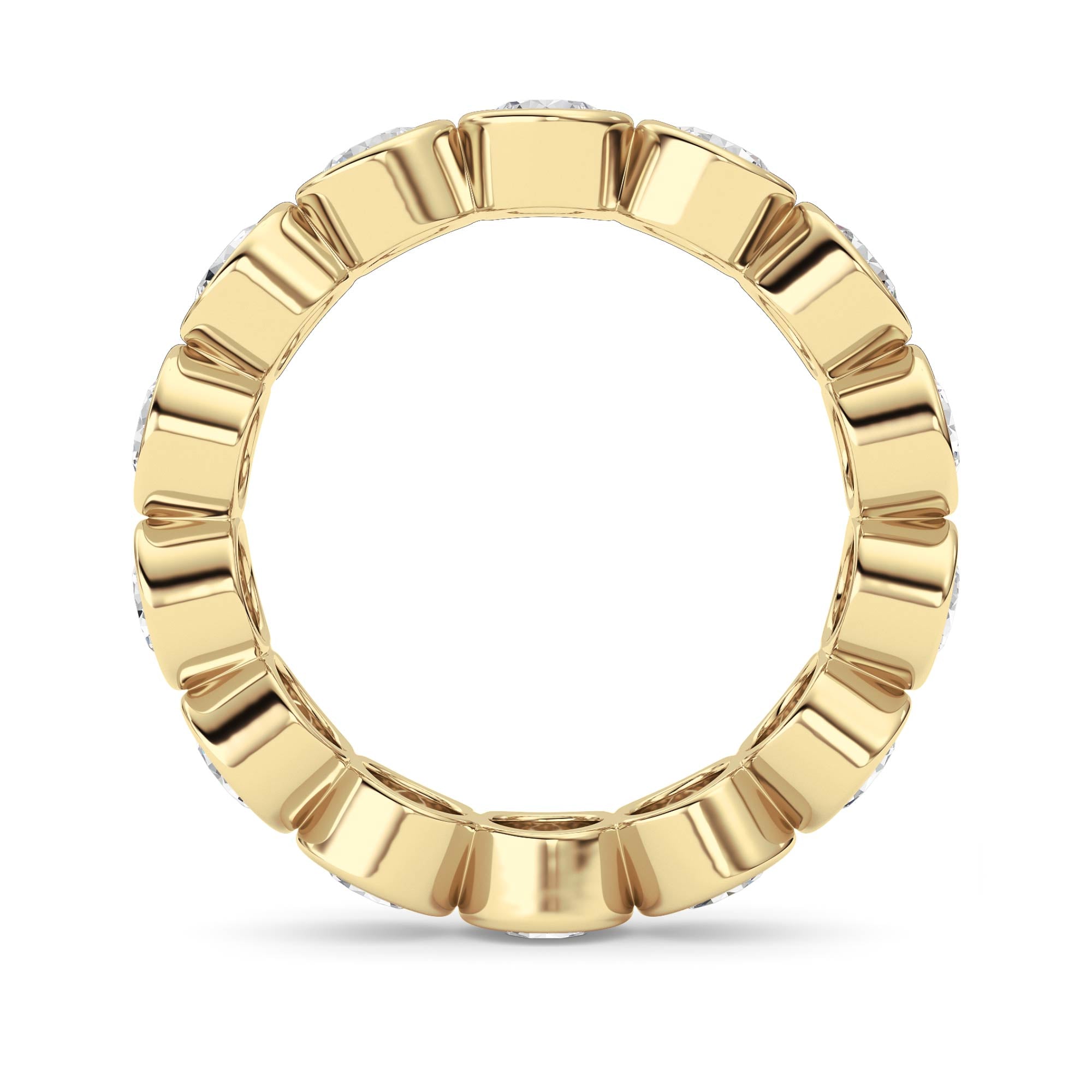 3.1Cttw Round Shaped Lab Grown Diamond (F/VS) Eternity Band Ring in 14K Gold