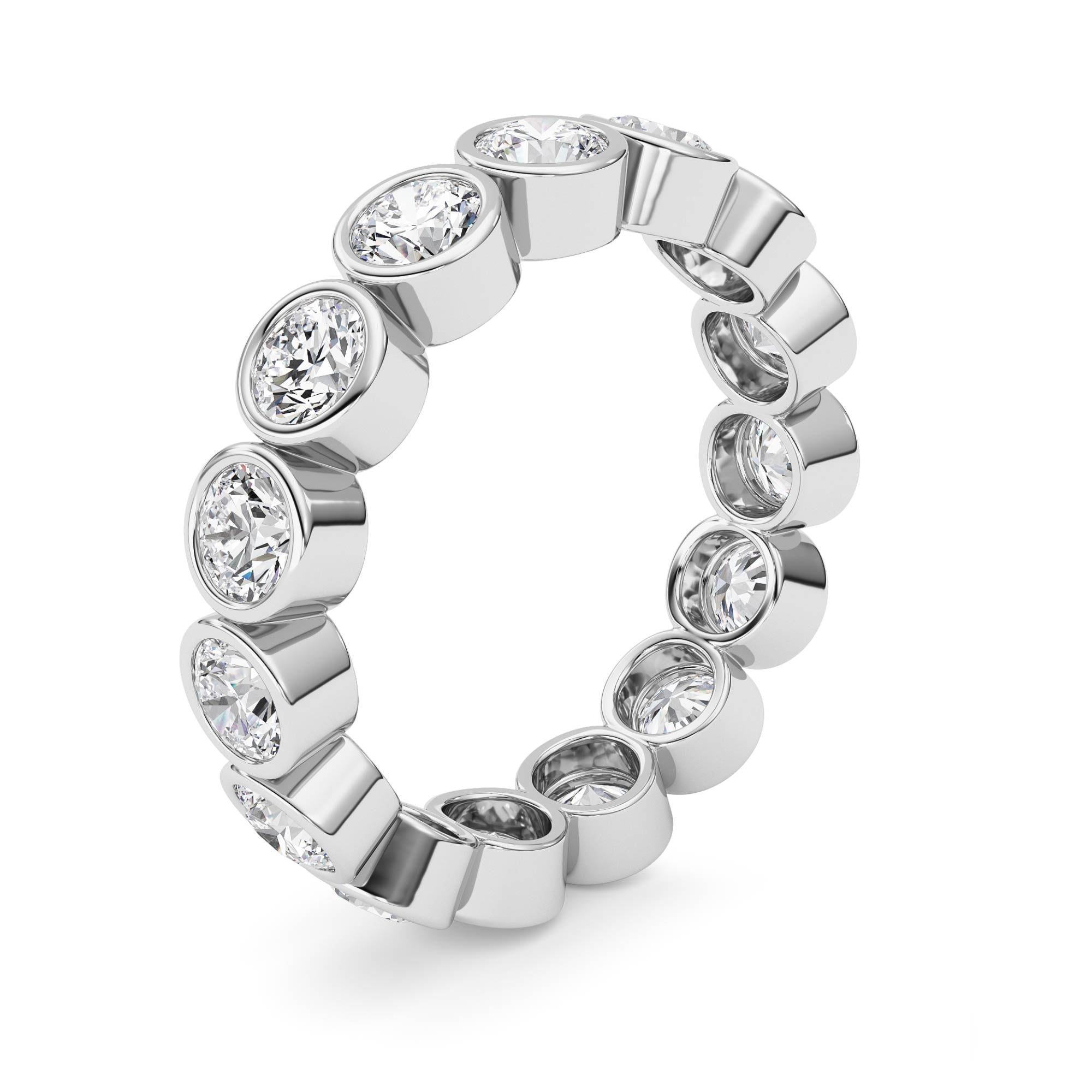 3.3Cttw Round Shaped Lab Grown Diamond (F/VS) Eternity Band Ring in 14K Gold