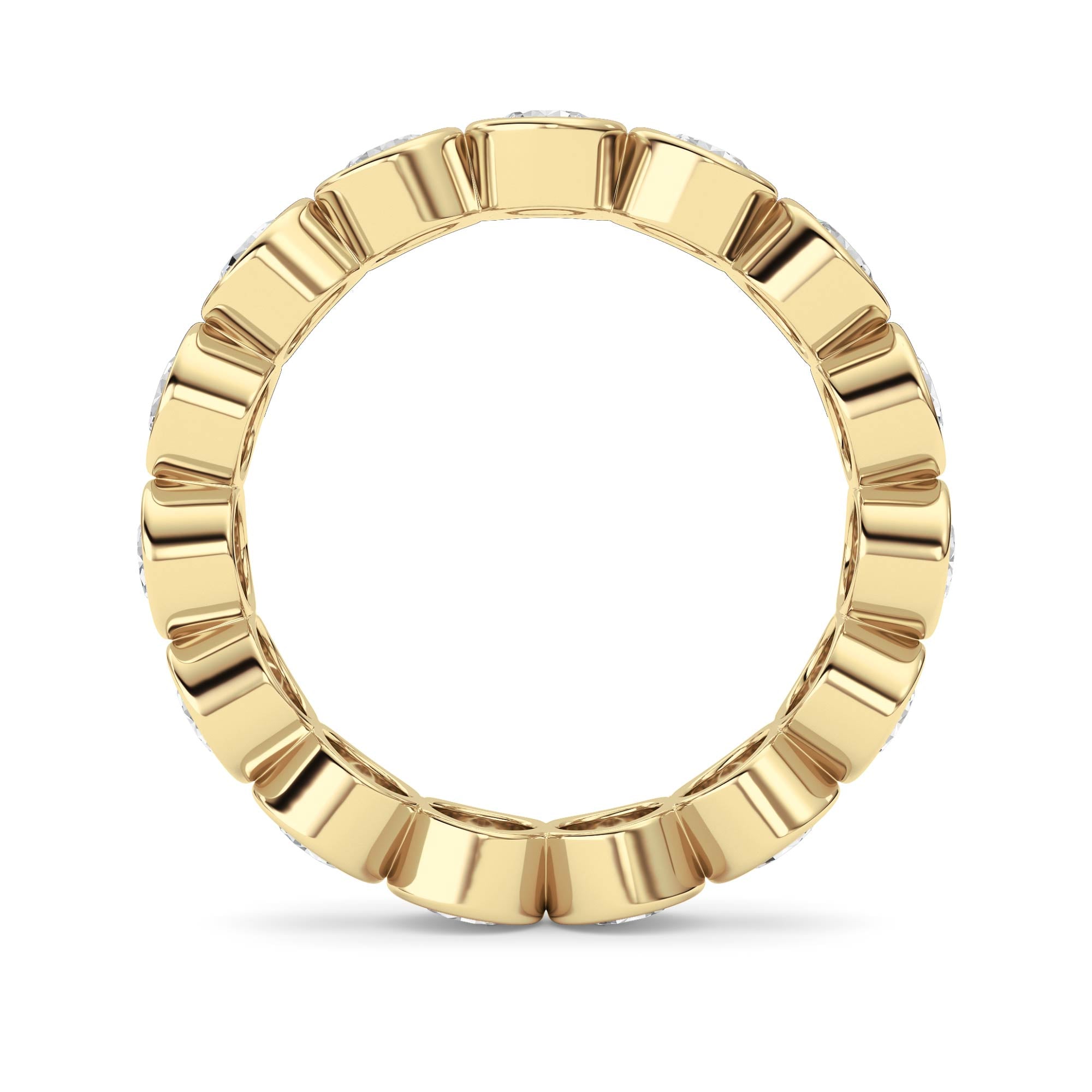 3.3Cttw Round Shaped Lab Grown Diamond (F/VS) Eternity Band Ring in 14K Gold