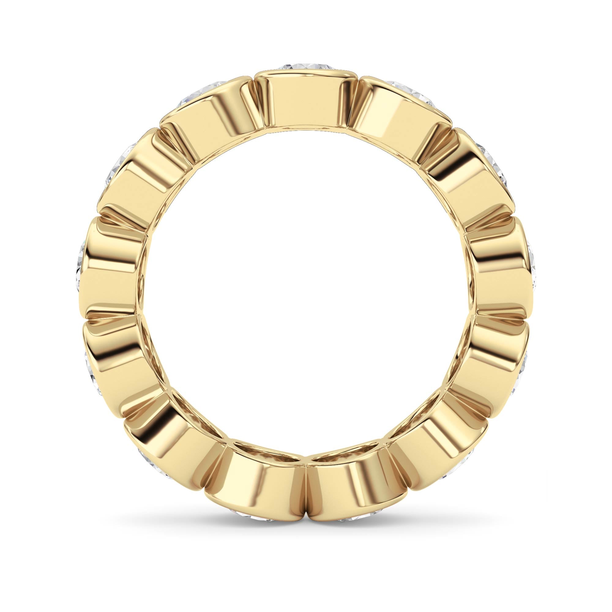 3.2Cttw Round Shaped Lab Grown Diamond (F/VS) Eternity Band Ring in 14K Gold