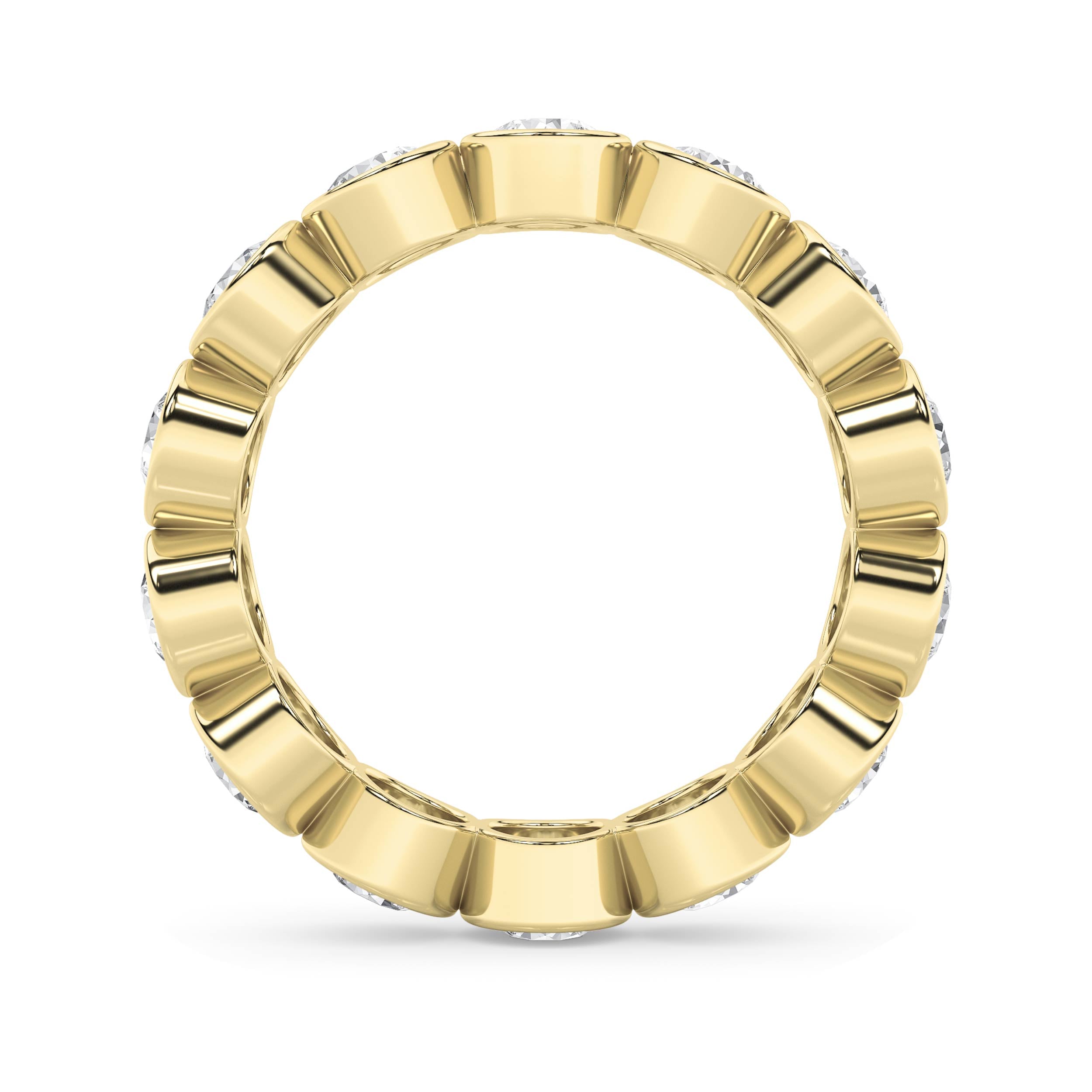 3.5Cttw Round Shaped Lab Grown Diamond (F/VS) Eternity Band Ring in 14K Gold