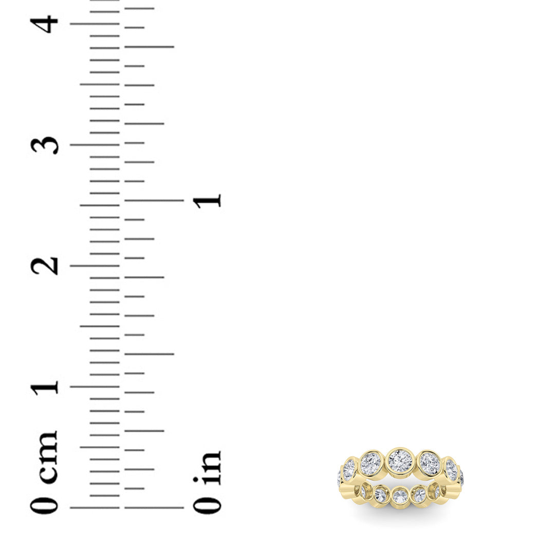 3.5Cttw Round Shaped Lab Grown Diamond (F/VS) Eternity Band Ring in 14K Gold