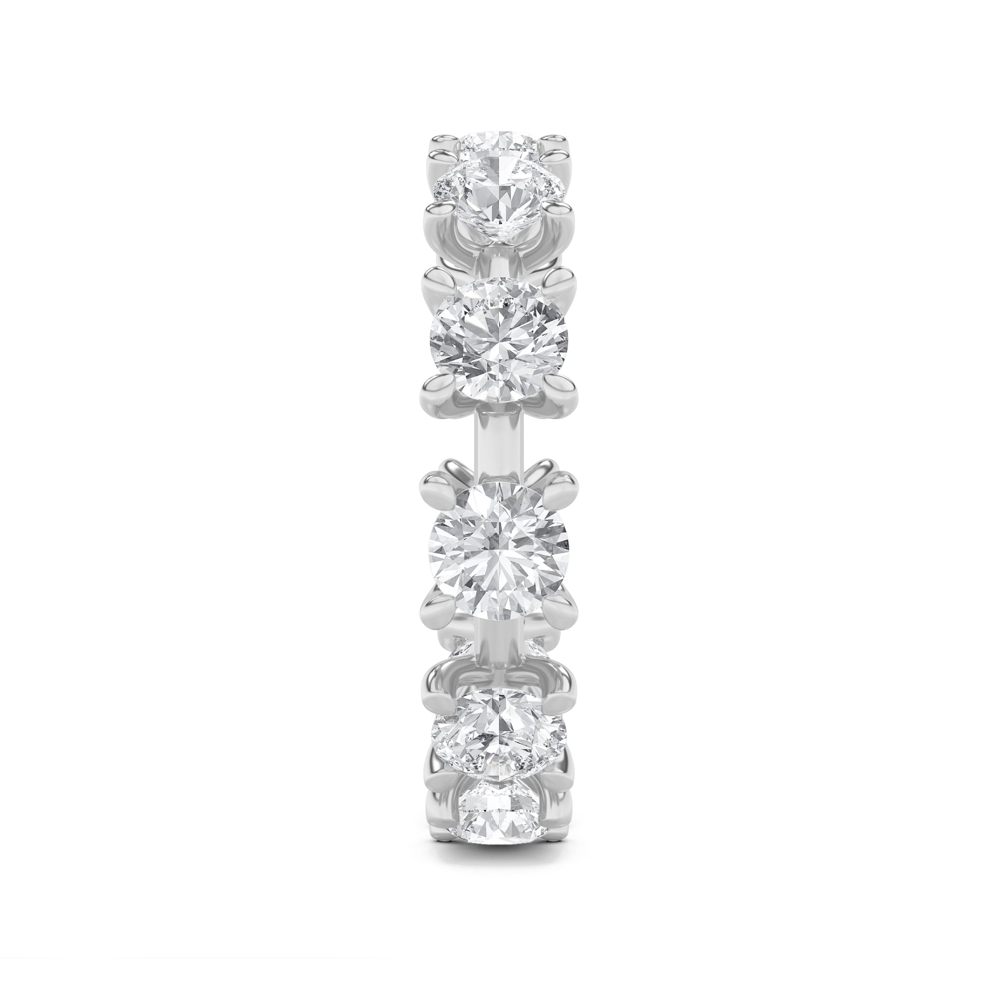 3Cttw Round Shaped Lab Grown Diamond (F/VS) Eternity Band Ring in 14K Gold