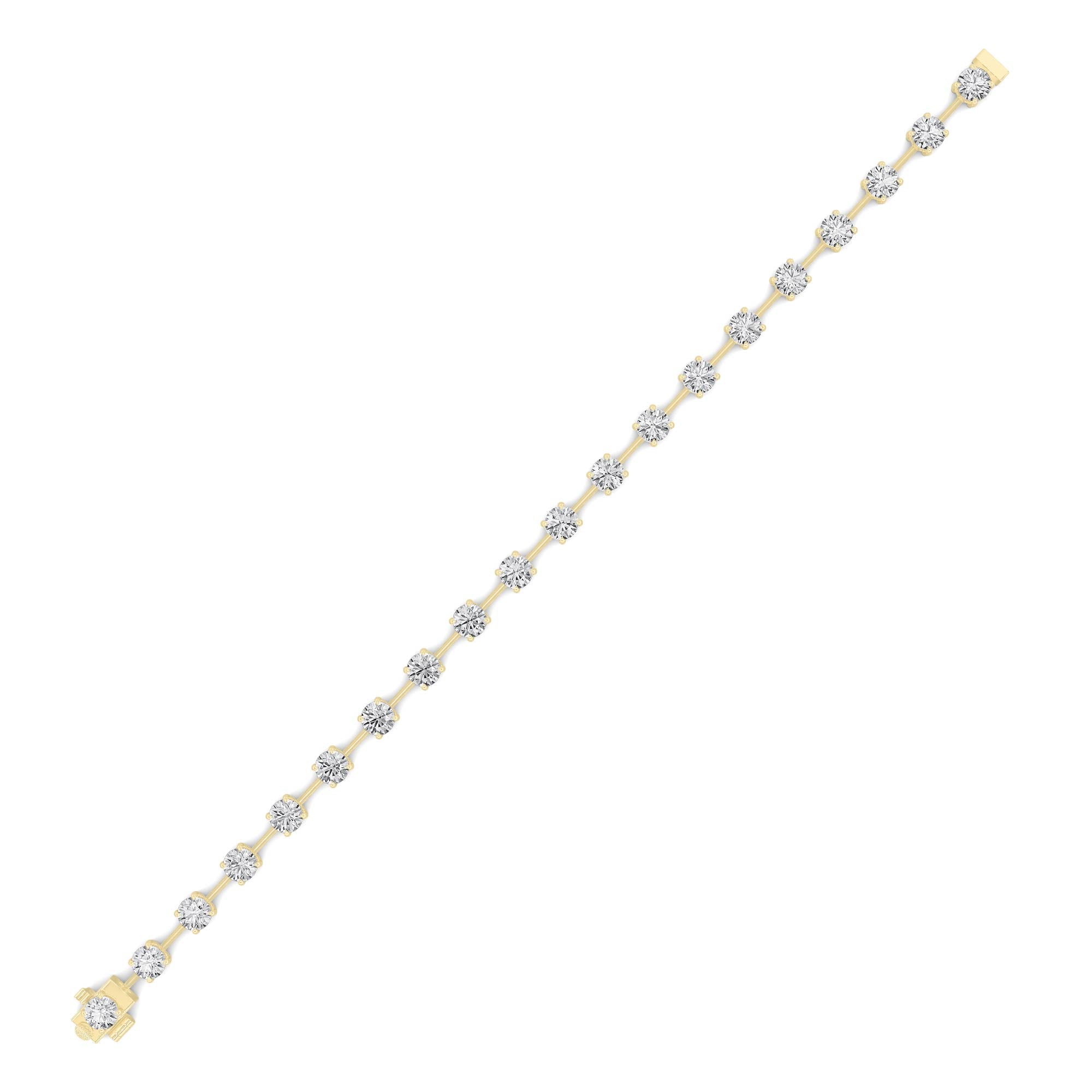 3.75Cttw Round Shaped Lab Grown Diamond Split Prong Eternity Ring in 14K Gold (F/VS)