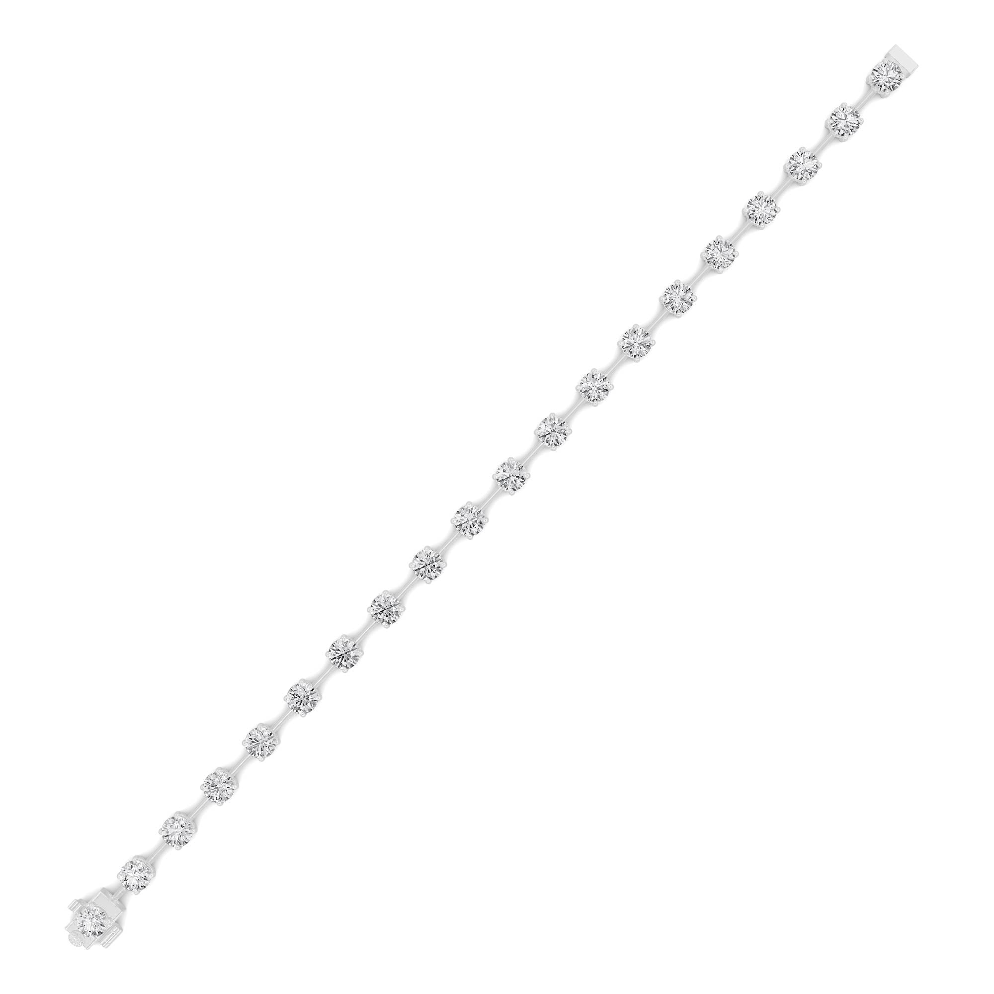 4Cttw Round Shaped Lab Grown Diamond Split Prong Eternity Ring in 14K Gold (F/VS)