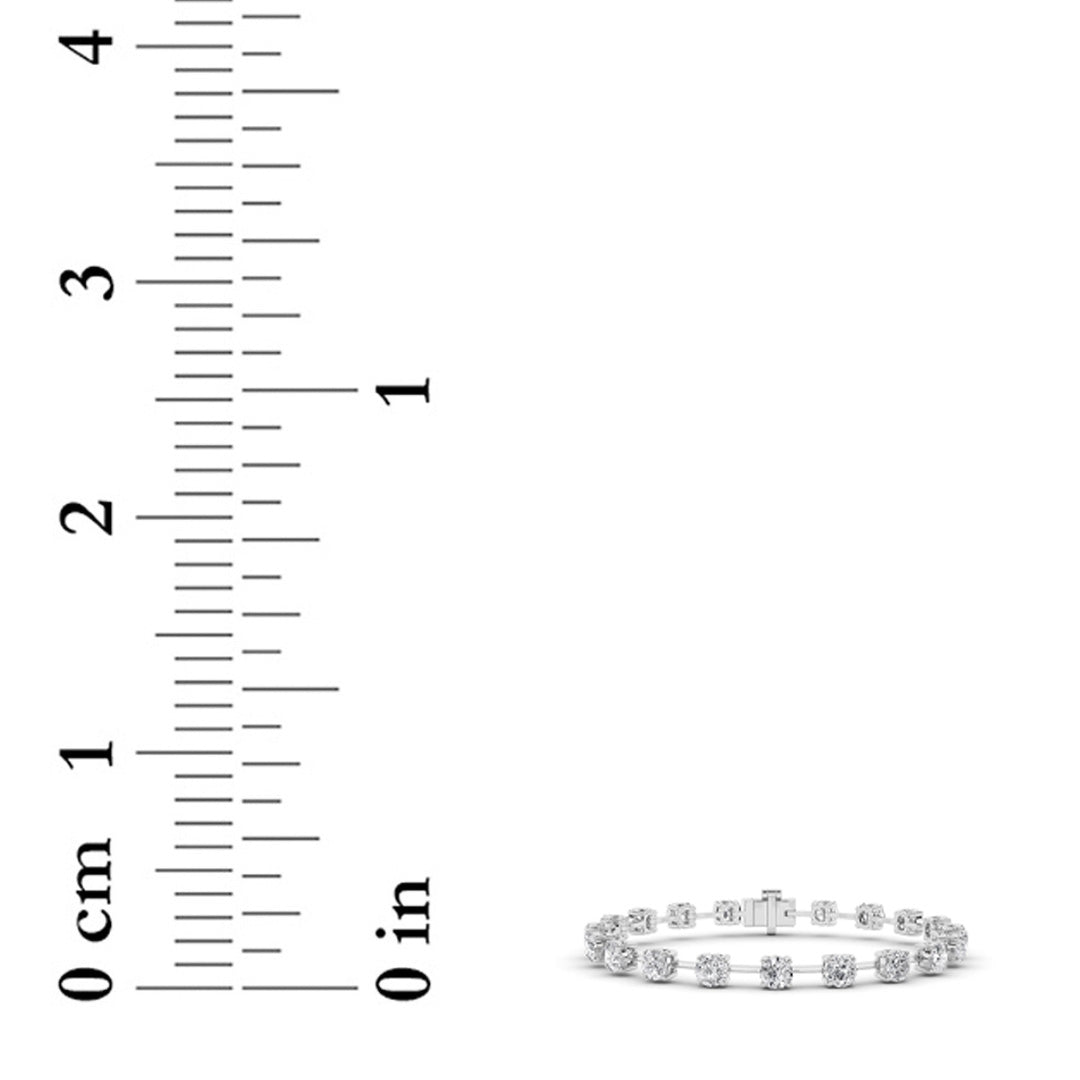 4.25Cttw Round Shaped Lab Grown Diamond Split Prong Eternity Ring in 14K Gold (F/VS)