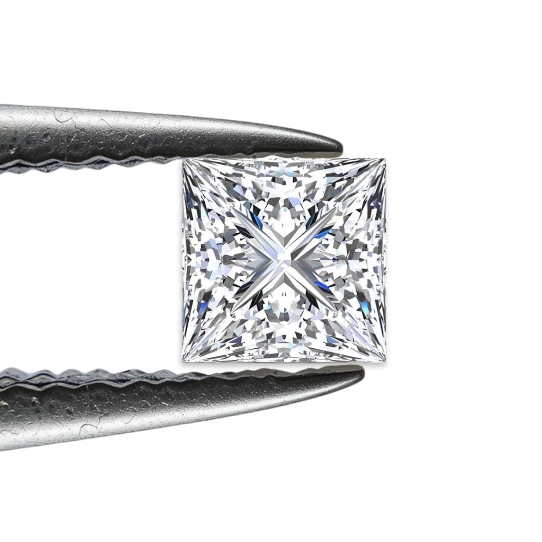 Princess Cut Loose Lab Grown Diamond Stone VVS2 IGI Certified