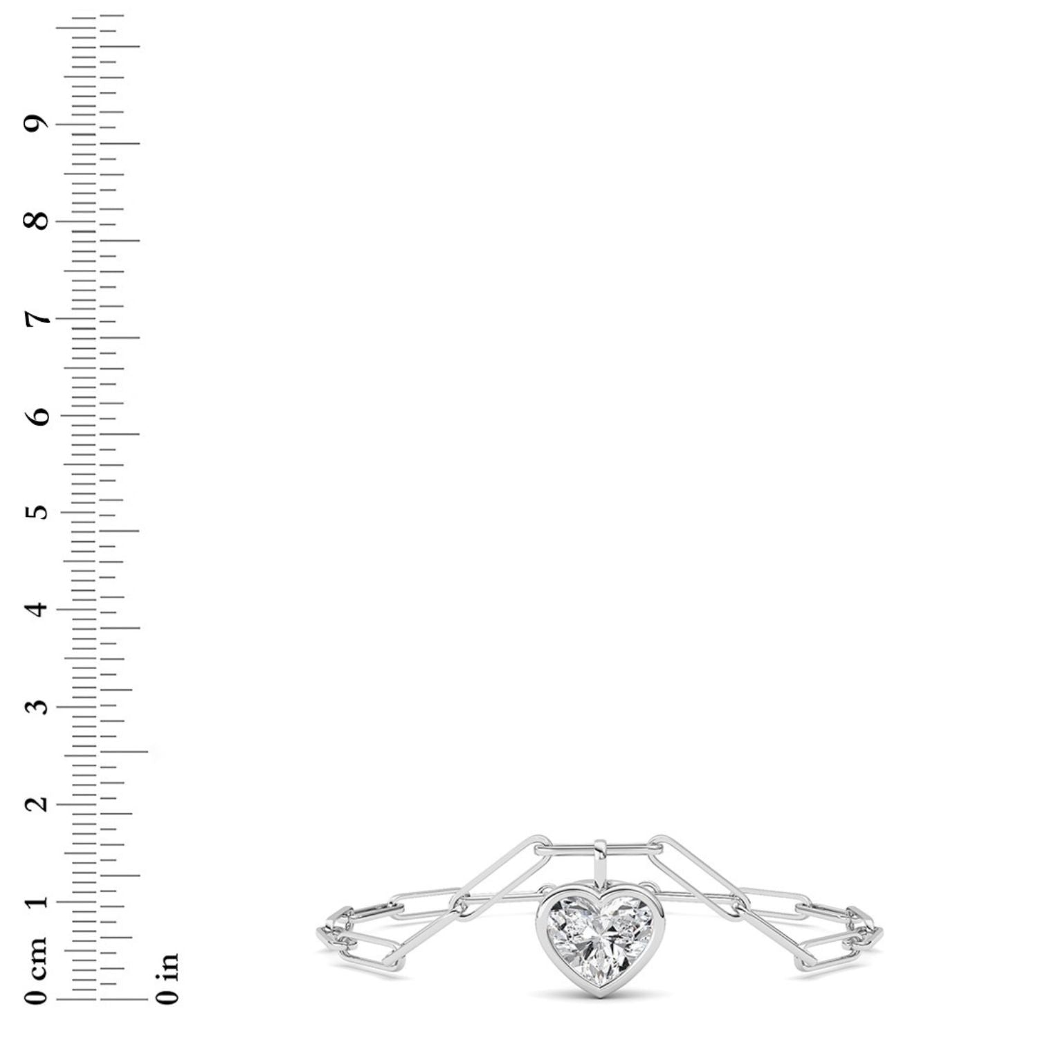3Cttw Heart Lab Grown Diamond (F/VS ) Bezel Set Bracelet in 14K Gold