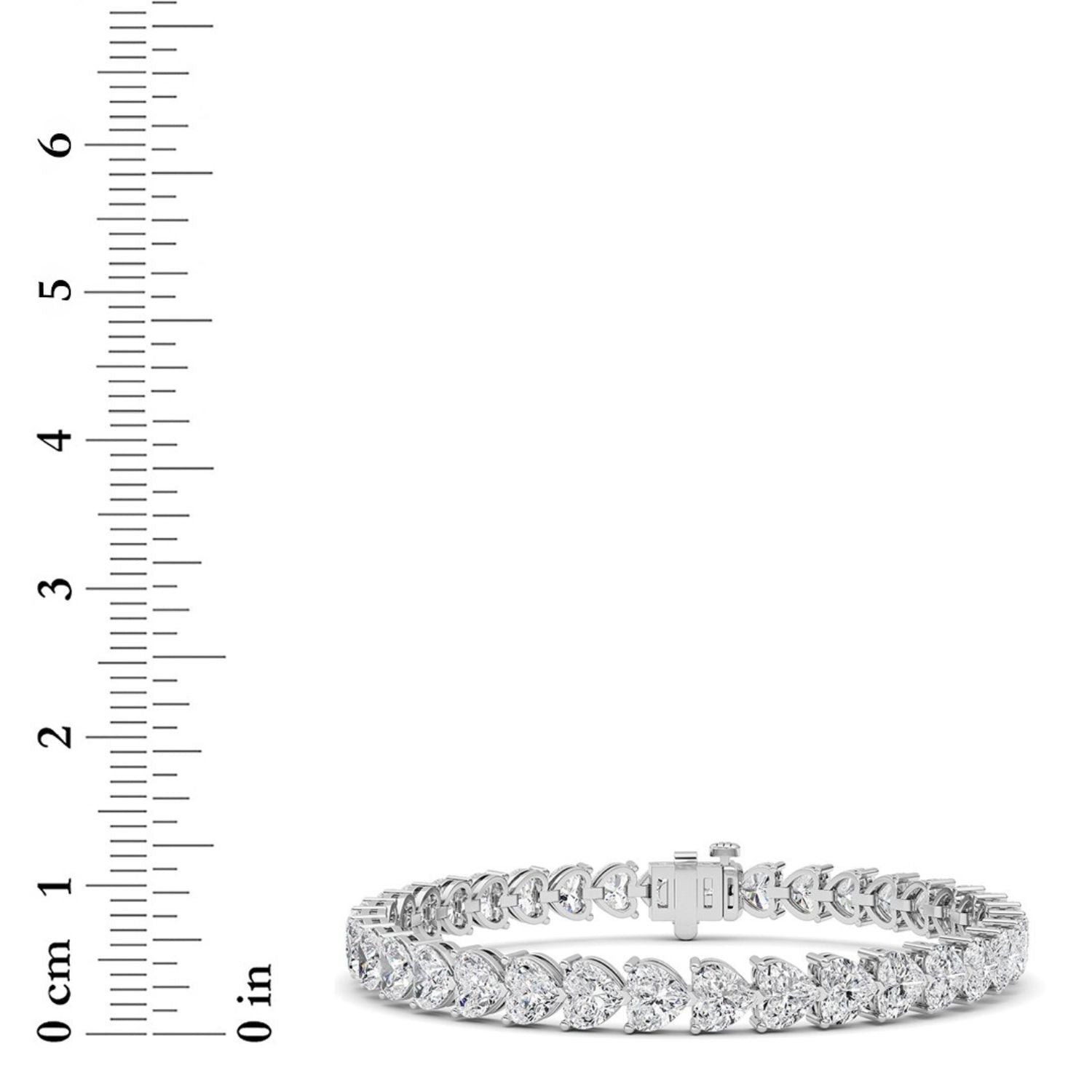 18Cttw Heart Lab Grown Diamond (F/VS ) Bracelet Bracelet in 14K Gold