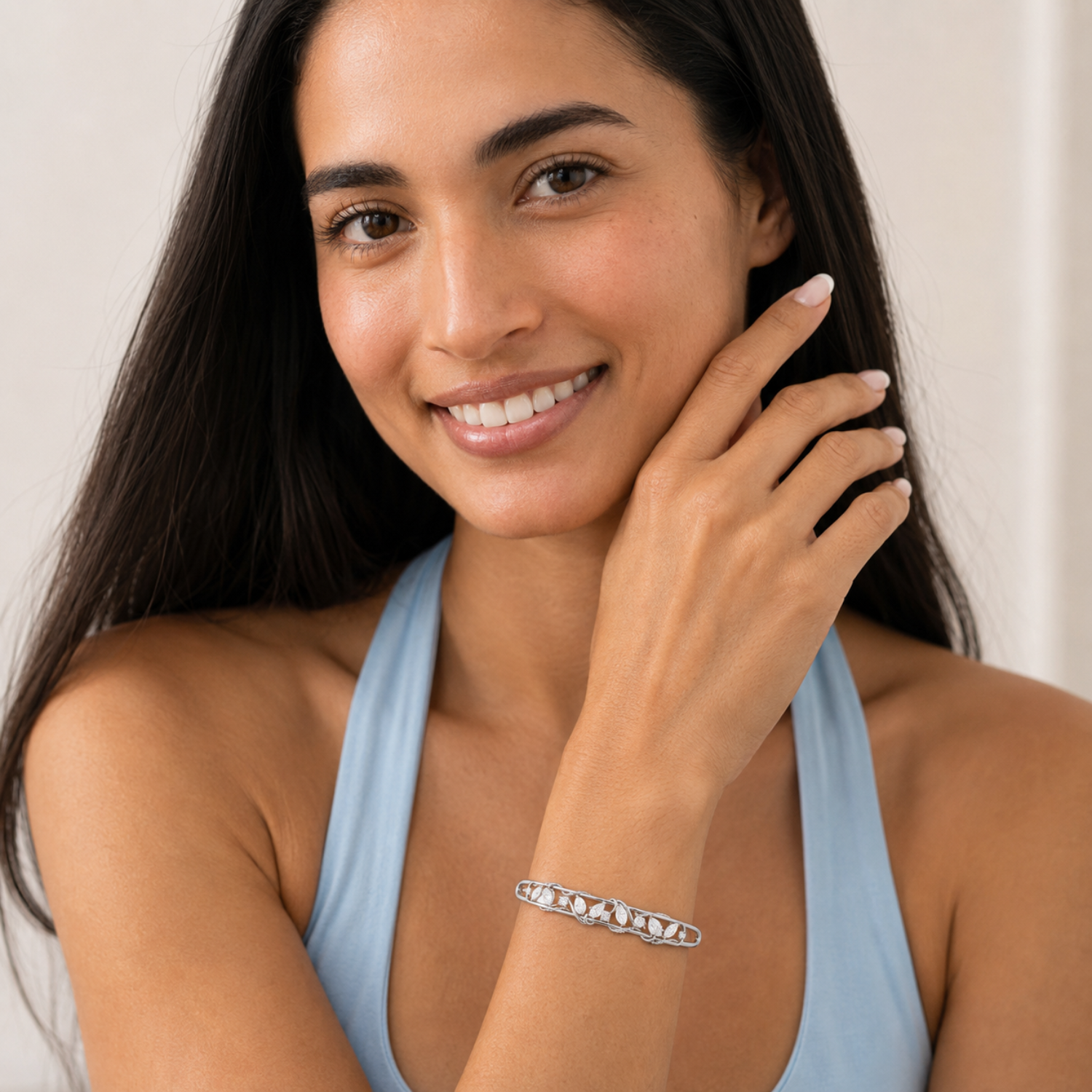 2Cttw Pear Shaped Lab Grown Diamond (F/VS) Bracelet in 14K Gold