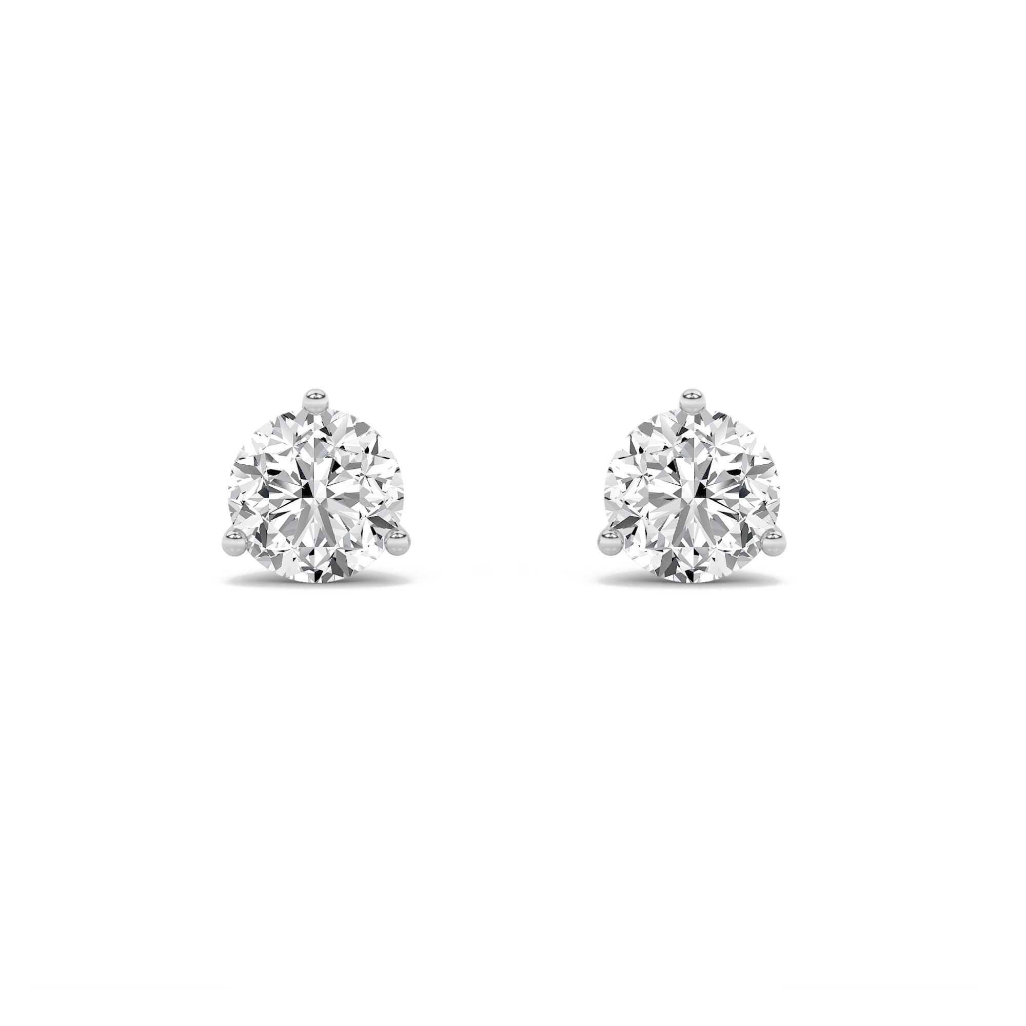 Lab Grown Diamond Solitaire Stud Earrings