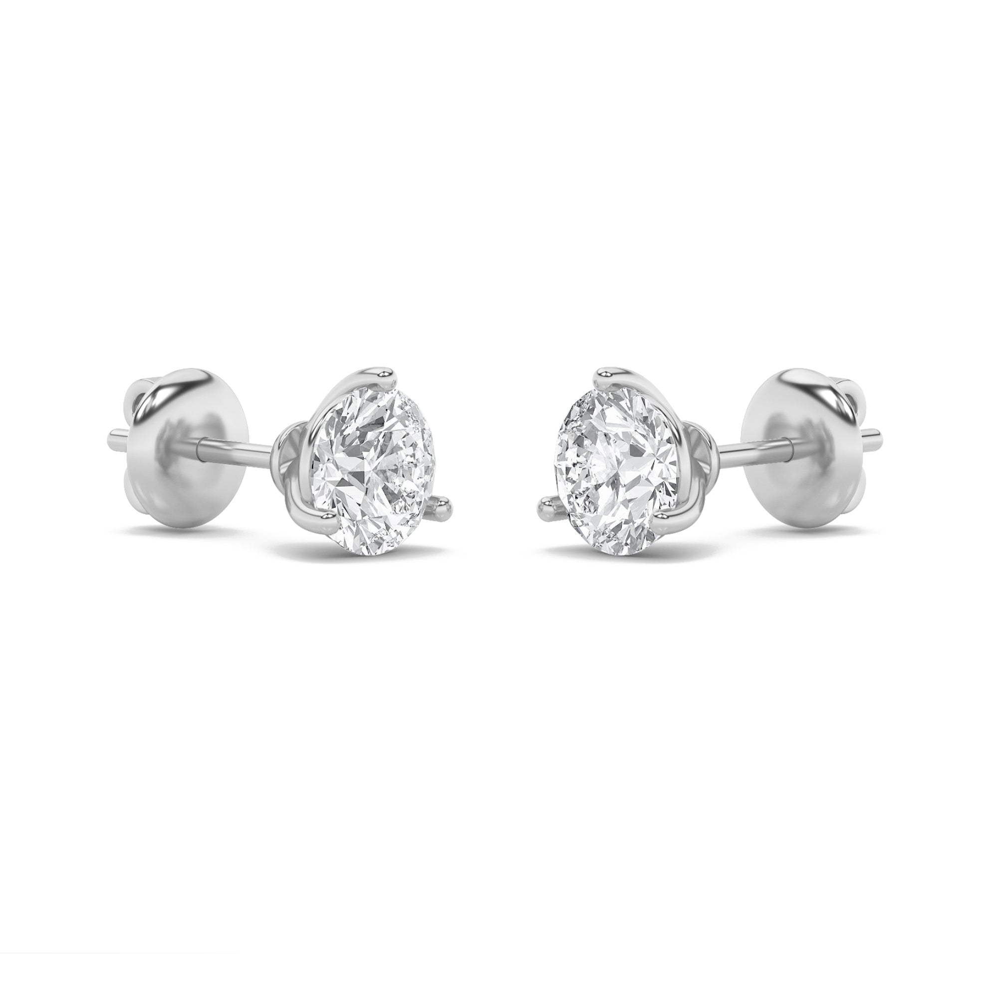 Lab Grown Diamond Solitaire Stud Earrings