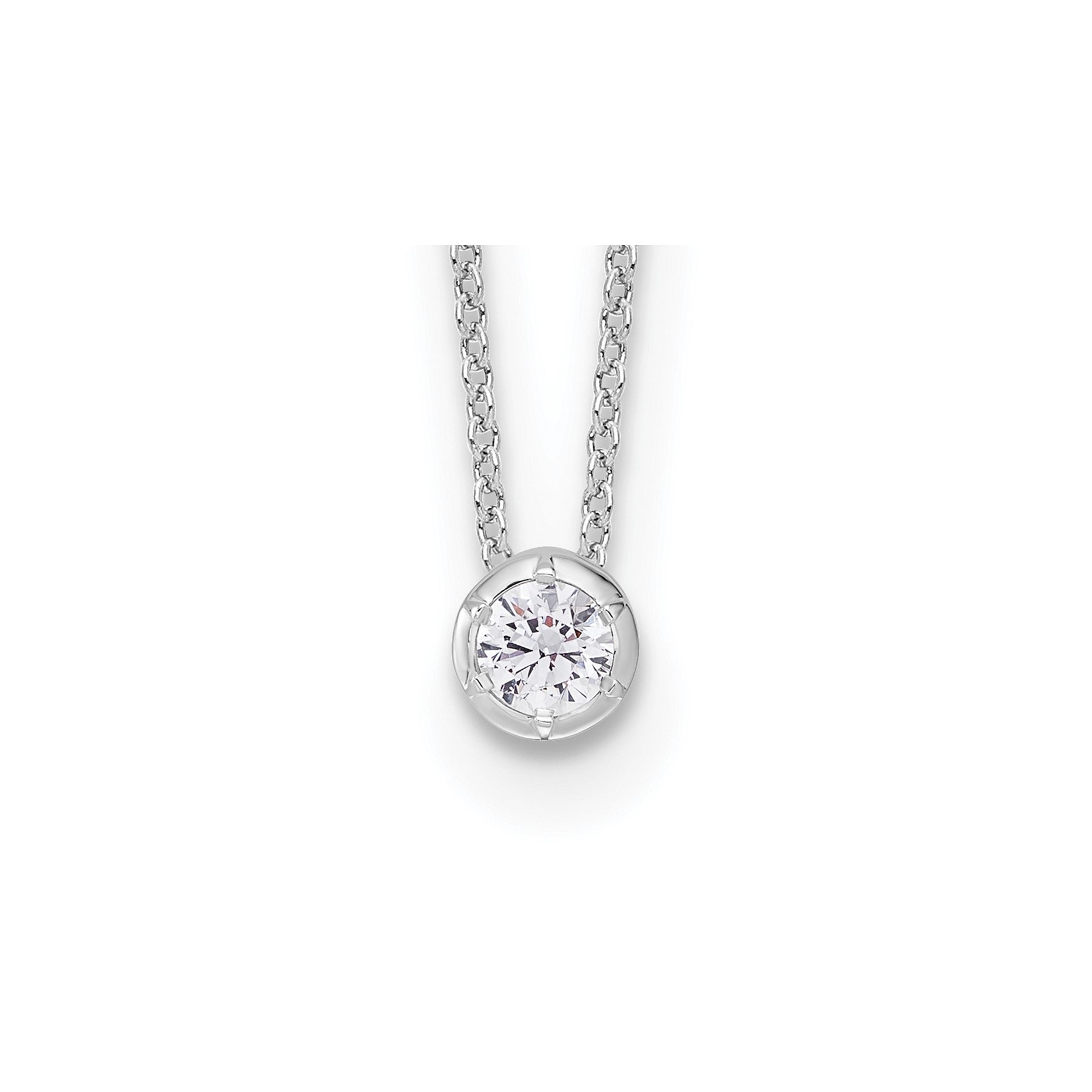 Lab Grown Diamond Solitaire Slide Necklaces