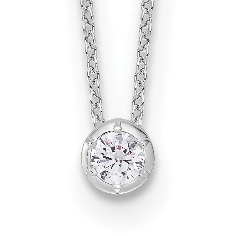 Lab Grown Diamond Solitaire Slide Necklaces
