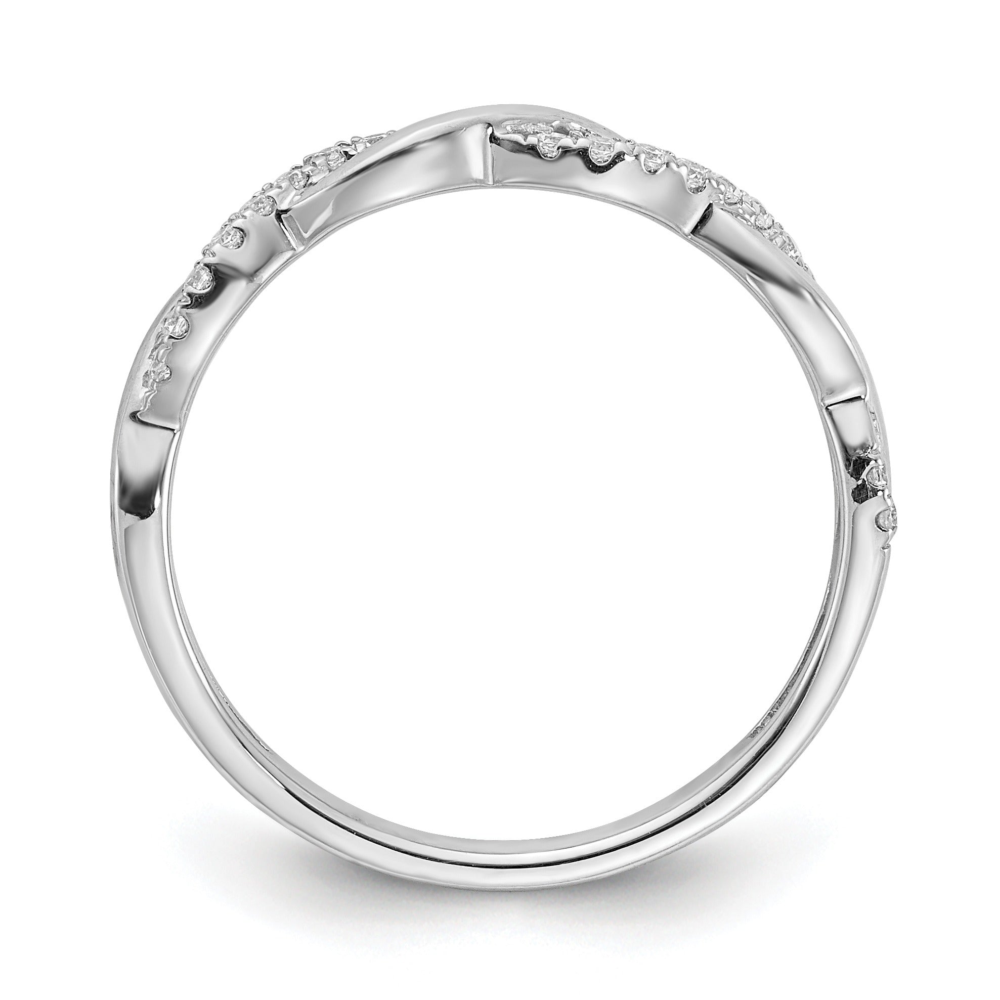 Lab Grown Diamond Twist Wedding Band 1/8 ct