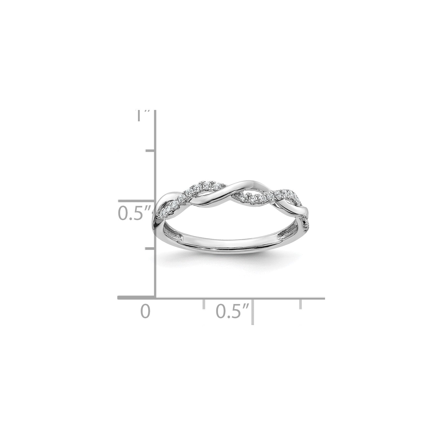 Lab Grown Diamond Twist Wedding Band 1/8 ct