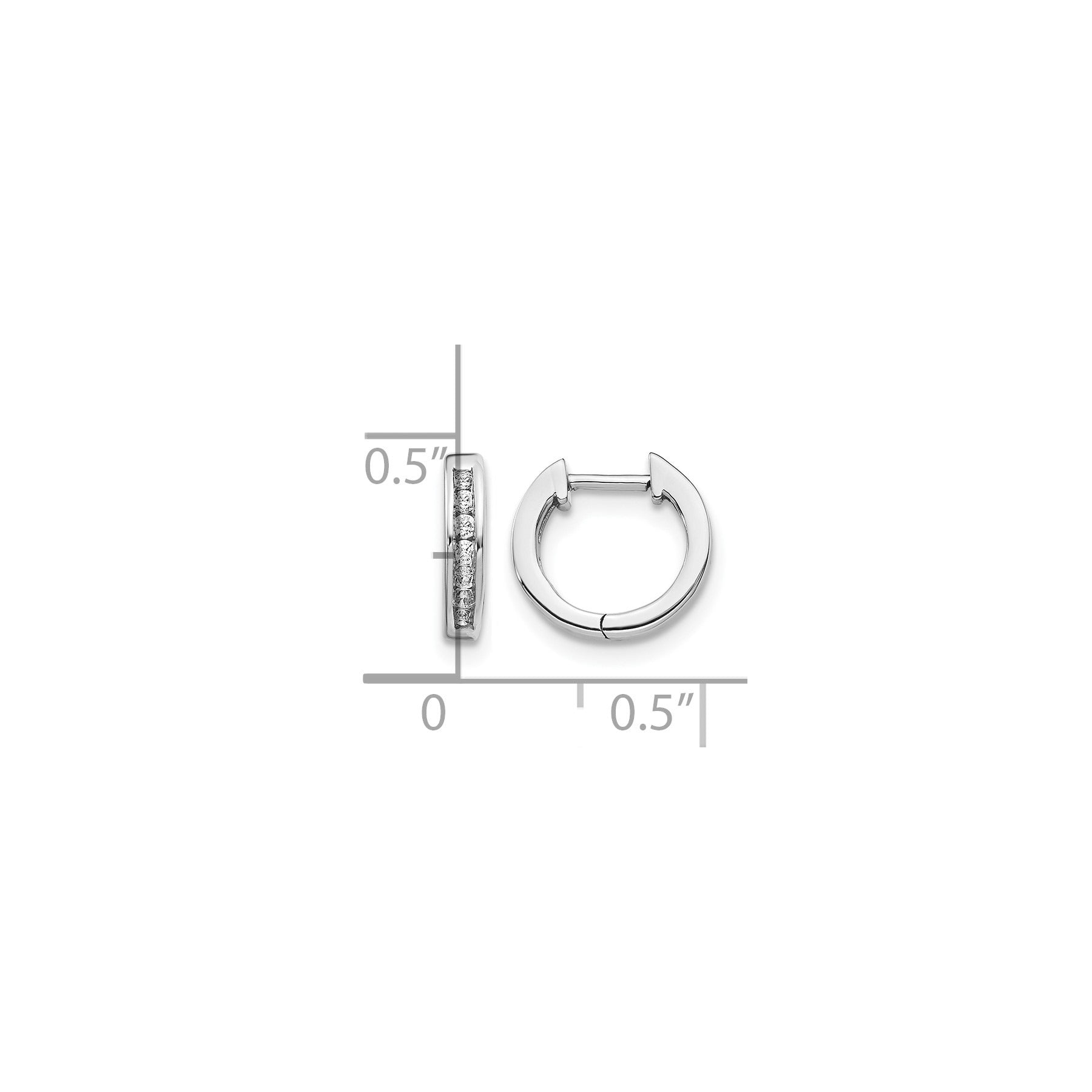 Lab Grown Diamond Hinged Hoop 14k Gold Earrings
