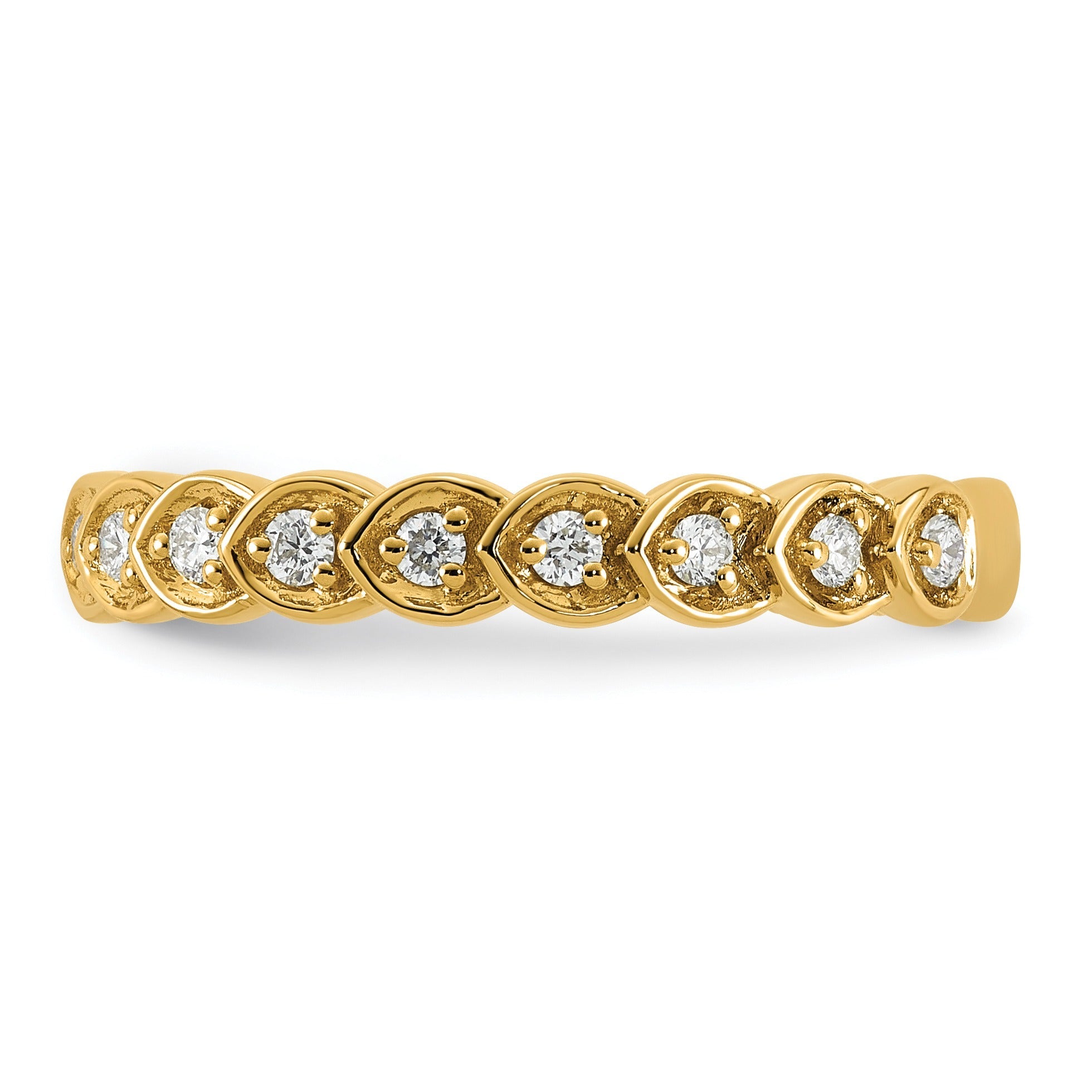 0.25 Ct Round Lab Grown Diamond Bezel 14K Yellow Gold Wedding Enhancer Band
