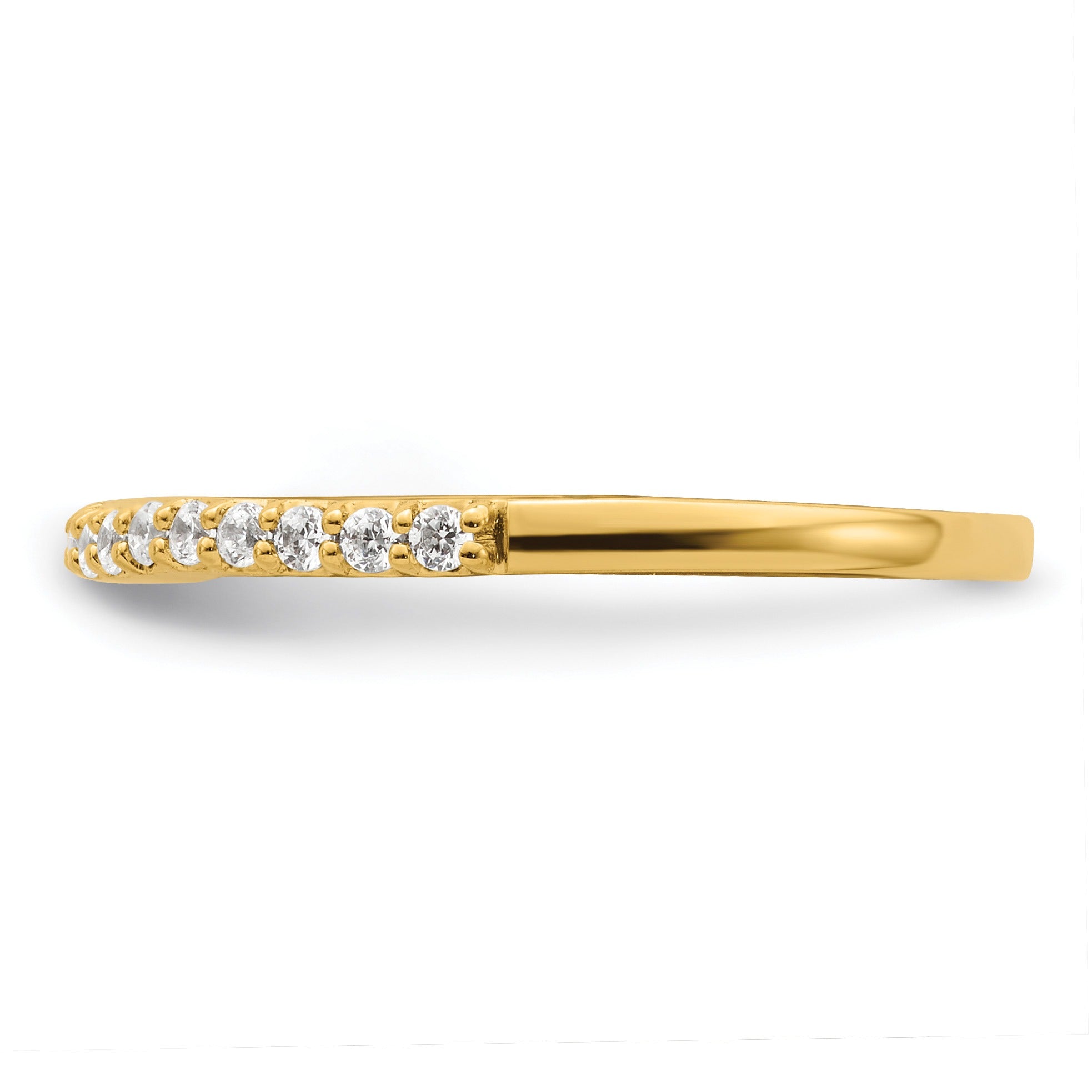 0.20 Ct Round Lab Grown Diamond Prong 14K Two-Tone Gold Curved Wedding Enhancer Band