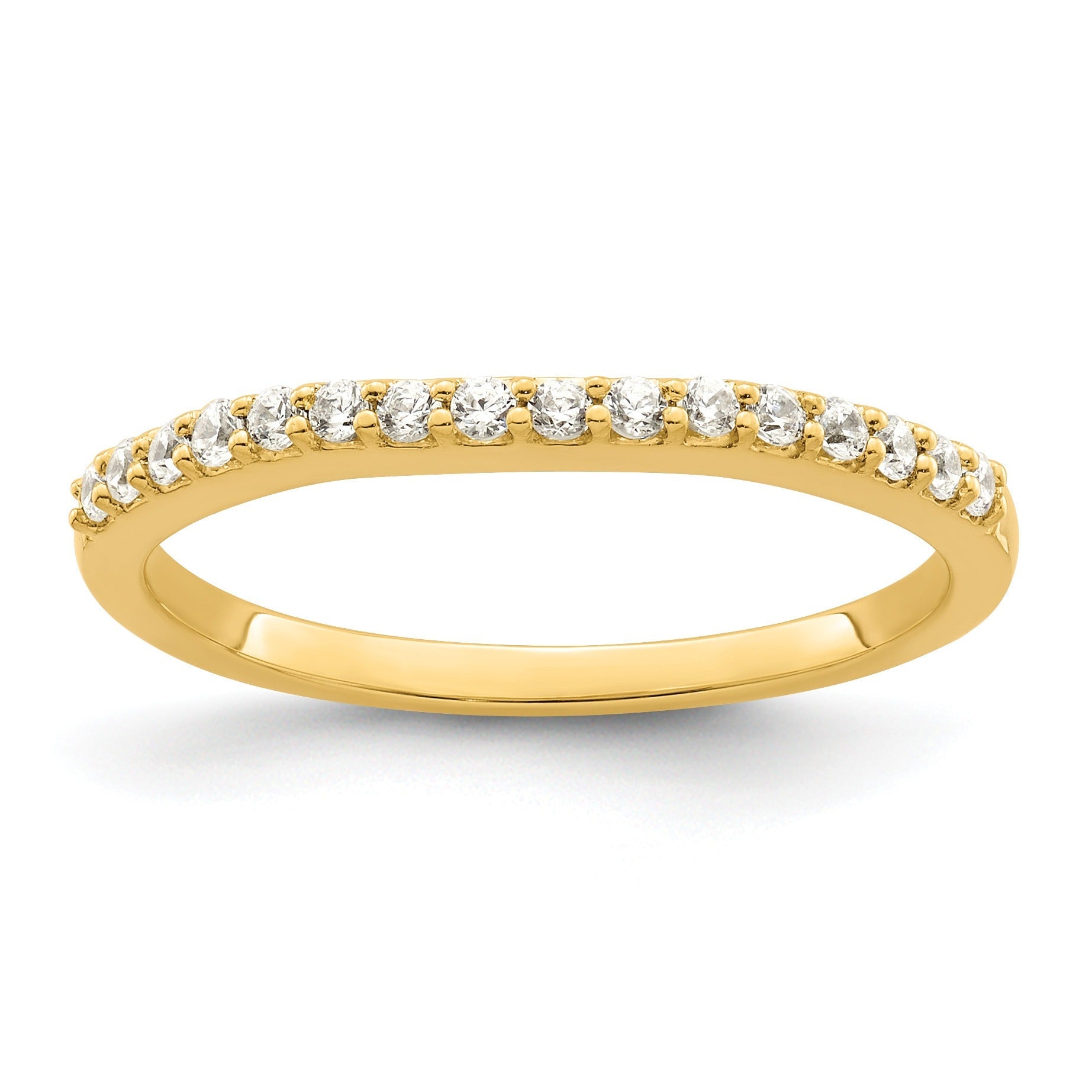 0.20 Ct Round Lab Grown Diamond Prong 14K Two-Tone Gold Curved Wedding Enhancer Band