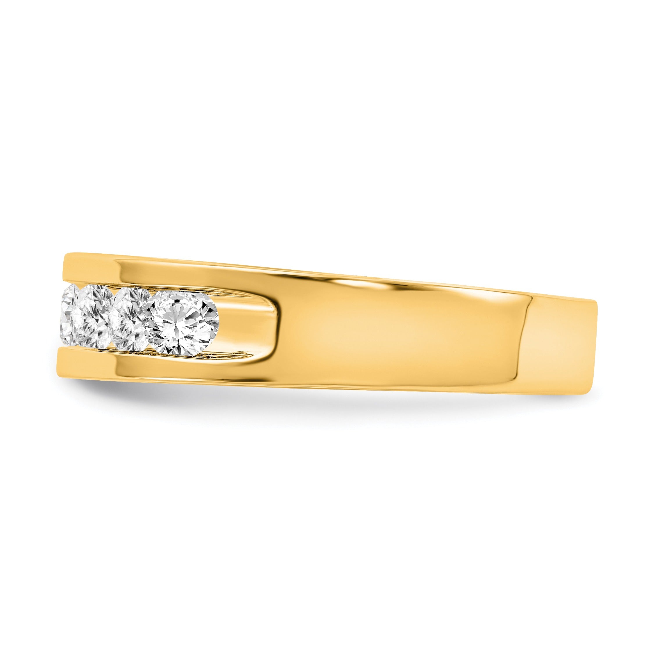 10K Yellow Gold Lab Grown Diamond Men Wedding Band 0.93 Ct