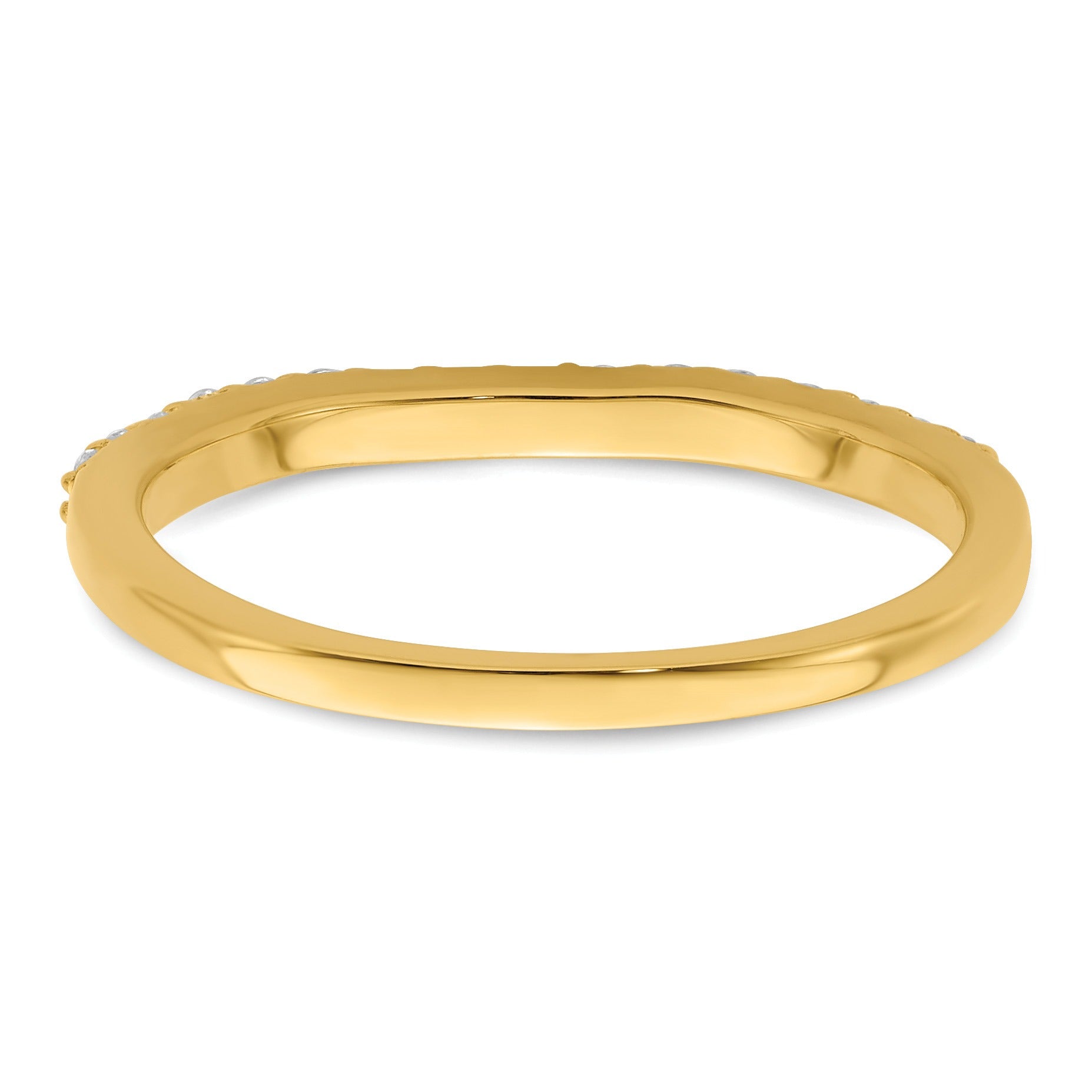 0.20 Ct Round Lab Grown Diamond Prong 14K Two-Tone Gold Curved Wedding Enhancer Band