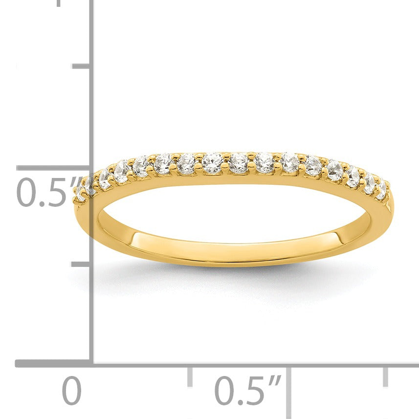 0.20 Ct Round Lab Grown Diamond Prong 14K Two-Tone Gold Curved Wedding Enhancer Band