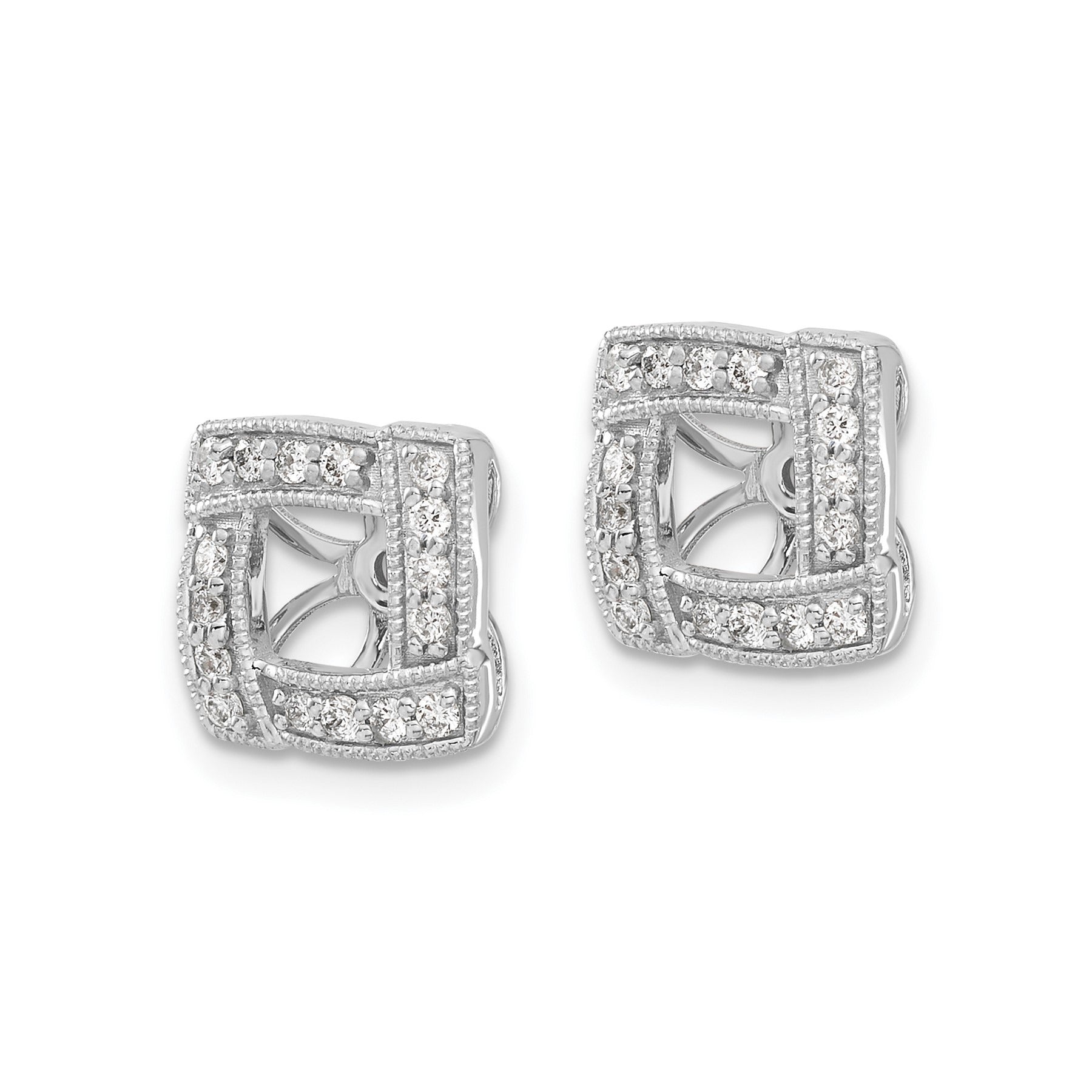 14k White Gold Lab Grown Diamond Earring Jacket