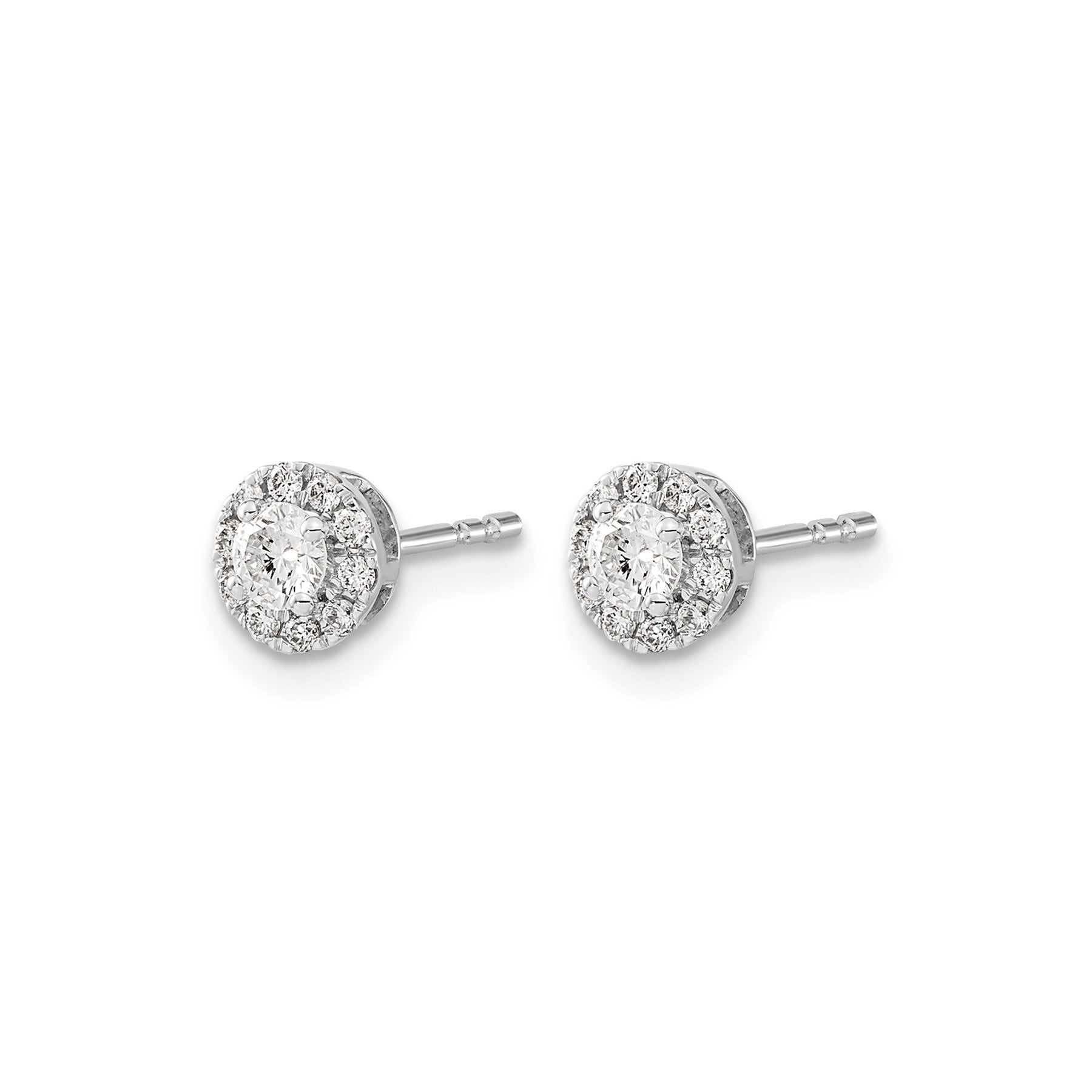 14k White Gold Lab Grown Diamond Studs Earrings