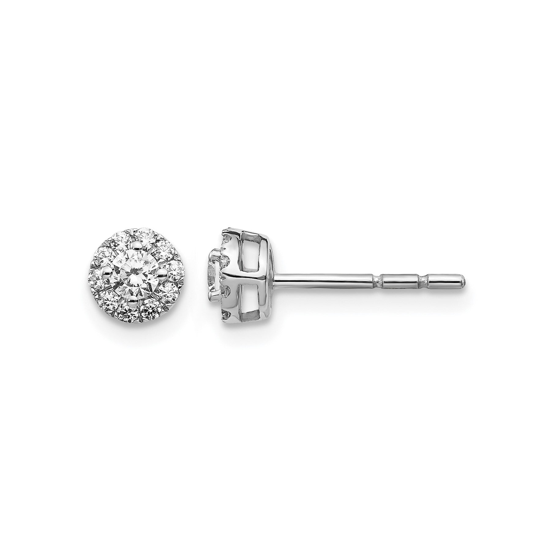 14k White Gold Lab Grown Diamond Studs Earrings