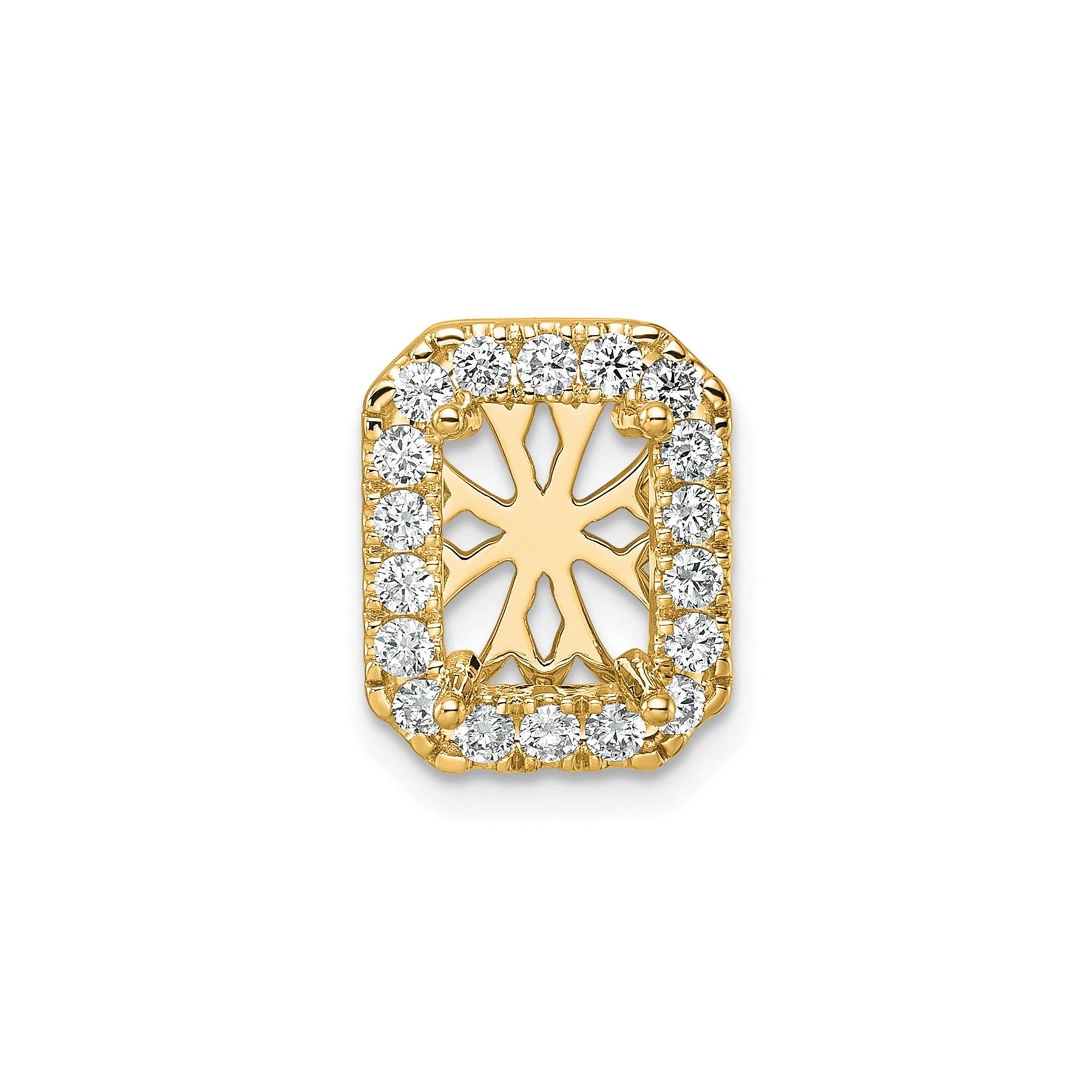 Radiant Lab Diamond Halo Chain Slide Pendant Semi Mount