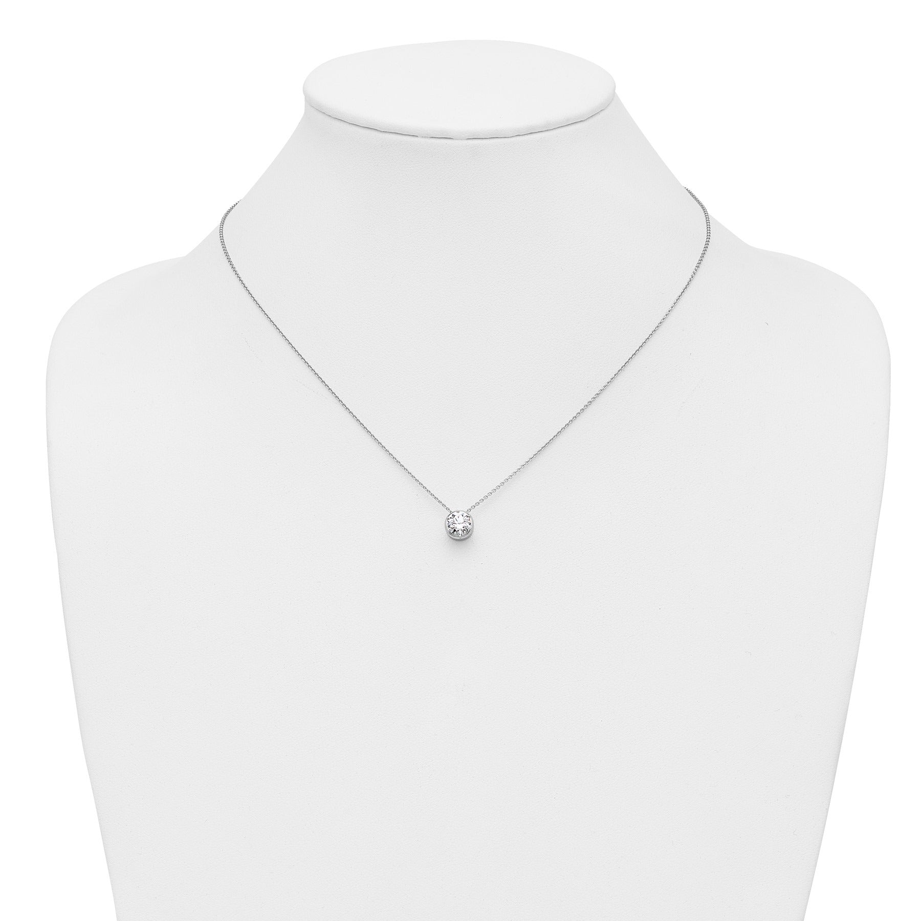 Lab Grown Diamond Solitaire Slide Necklaces