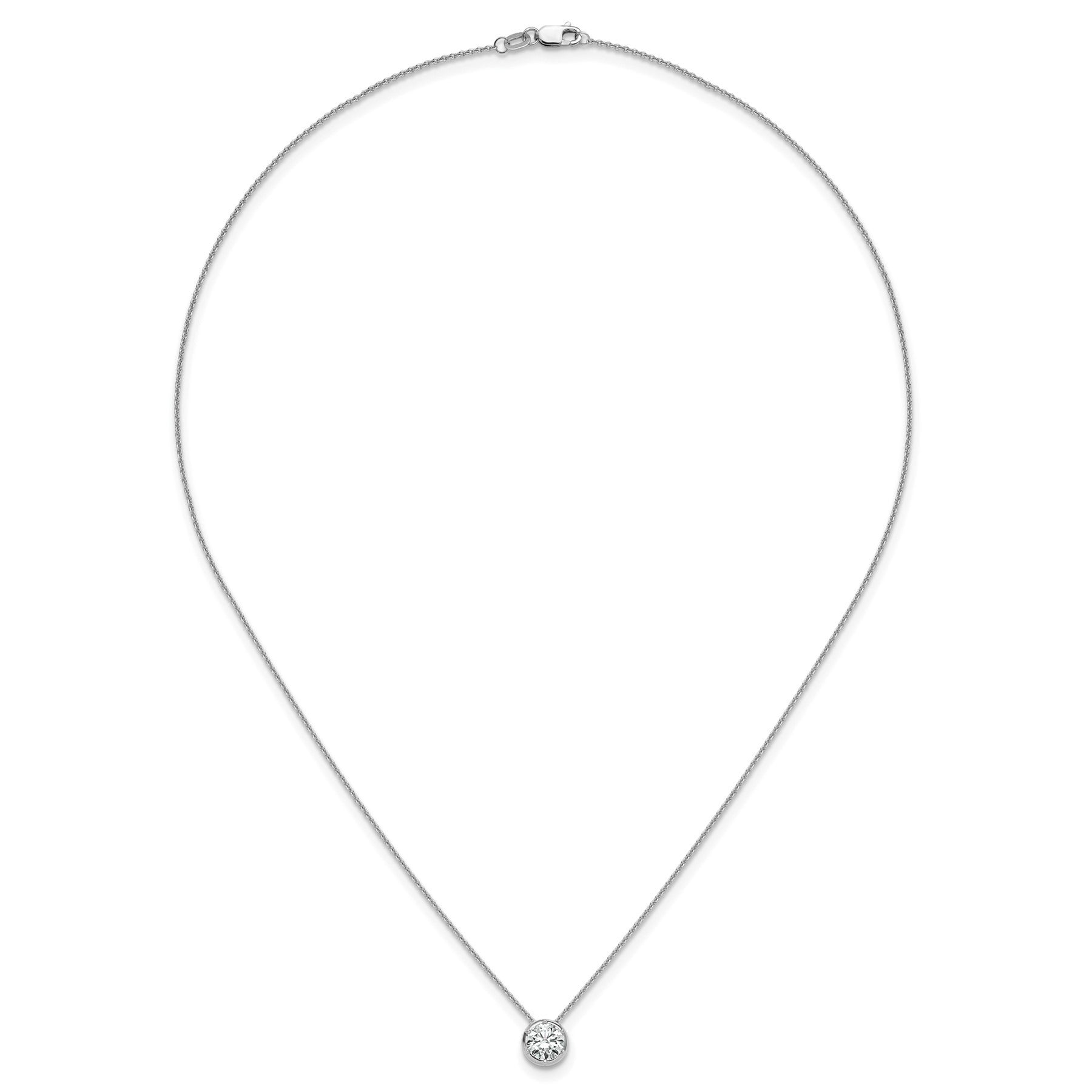 Lab Grown Diamond Solitaire Slide Necklaces